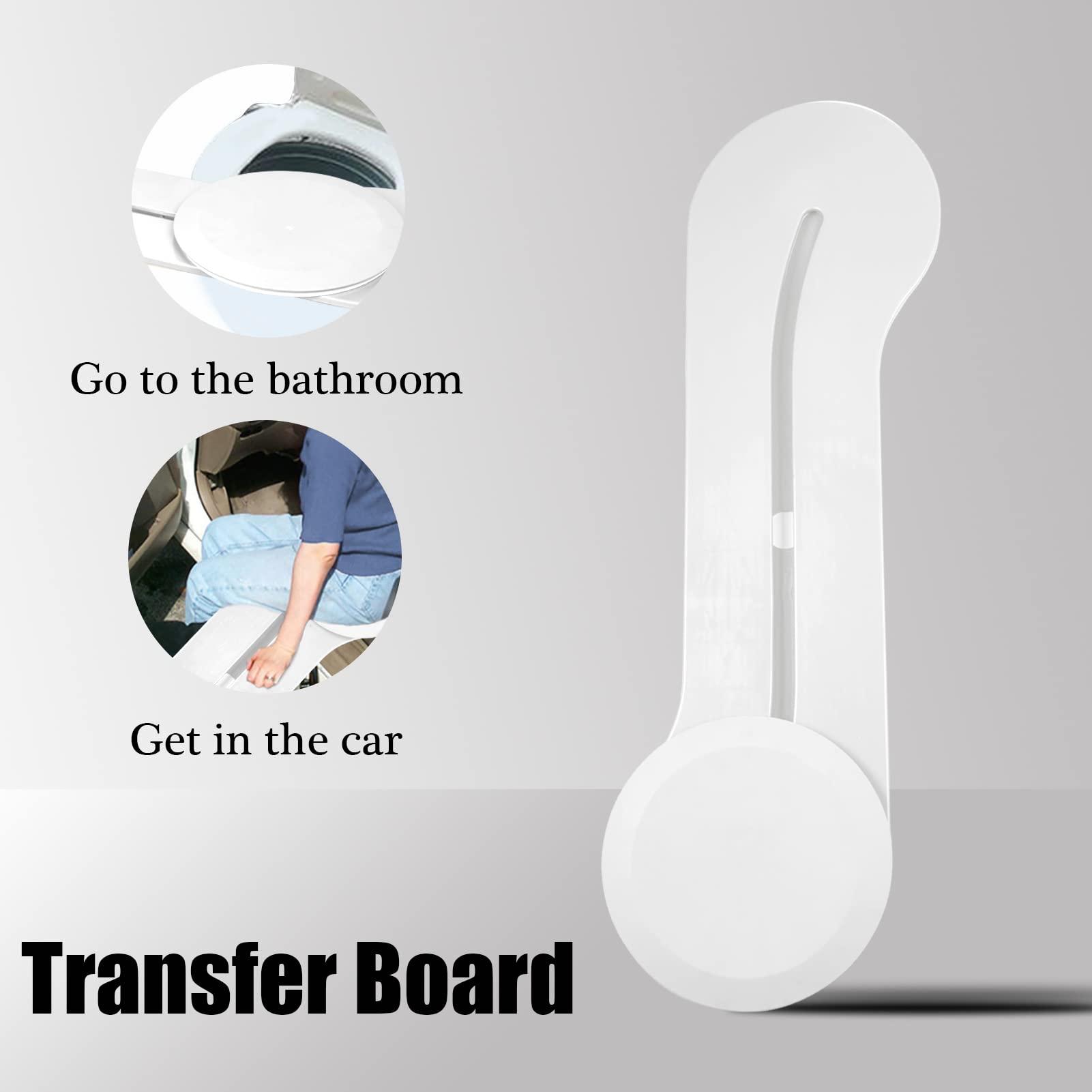 cerfess Transfer Board for Wheelchair User, Slide Board, Sliding Board to Wheelchair Transfer, Sliding Disk for Transfer Wheelchair(No-Lift Transfer System for Disabled, Patient) (White)