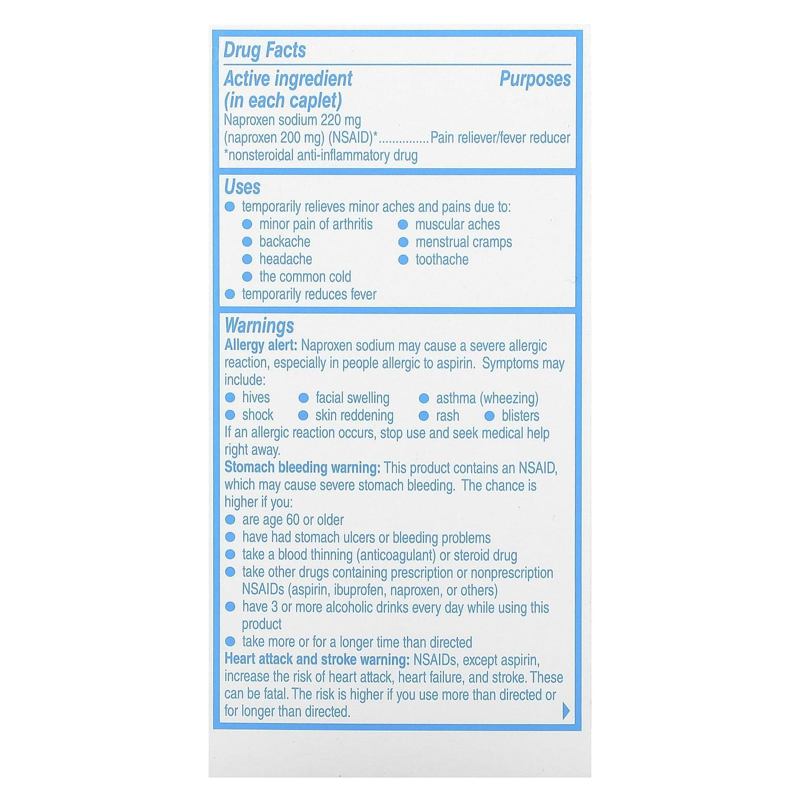 Aleve Aleve, All Day Strong Caplets Soft Grip Arthritis Cap Pain Relieve/Fever Reducer, 50 Count