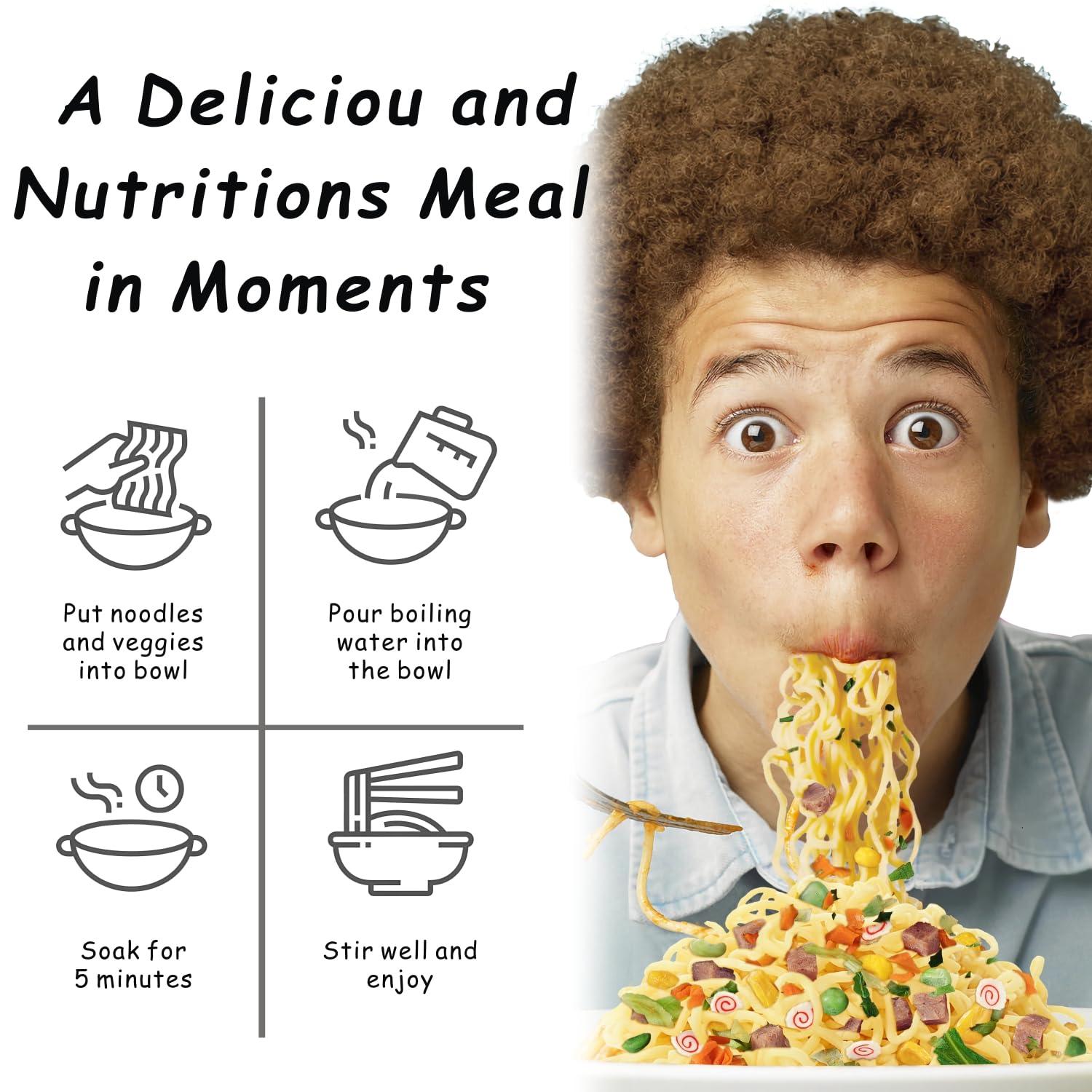 Yimi Yimi Dried Ramen Toppings, 8 Different Toppings - Dehydrated Vegetables | Freeze Dried Fish Cake | Cabbage | Spring Onion, Ramen Toppers Add Flavor To Instant Noodles, Chashu Flavor, Ideal Gift for St. Patrick's Day