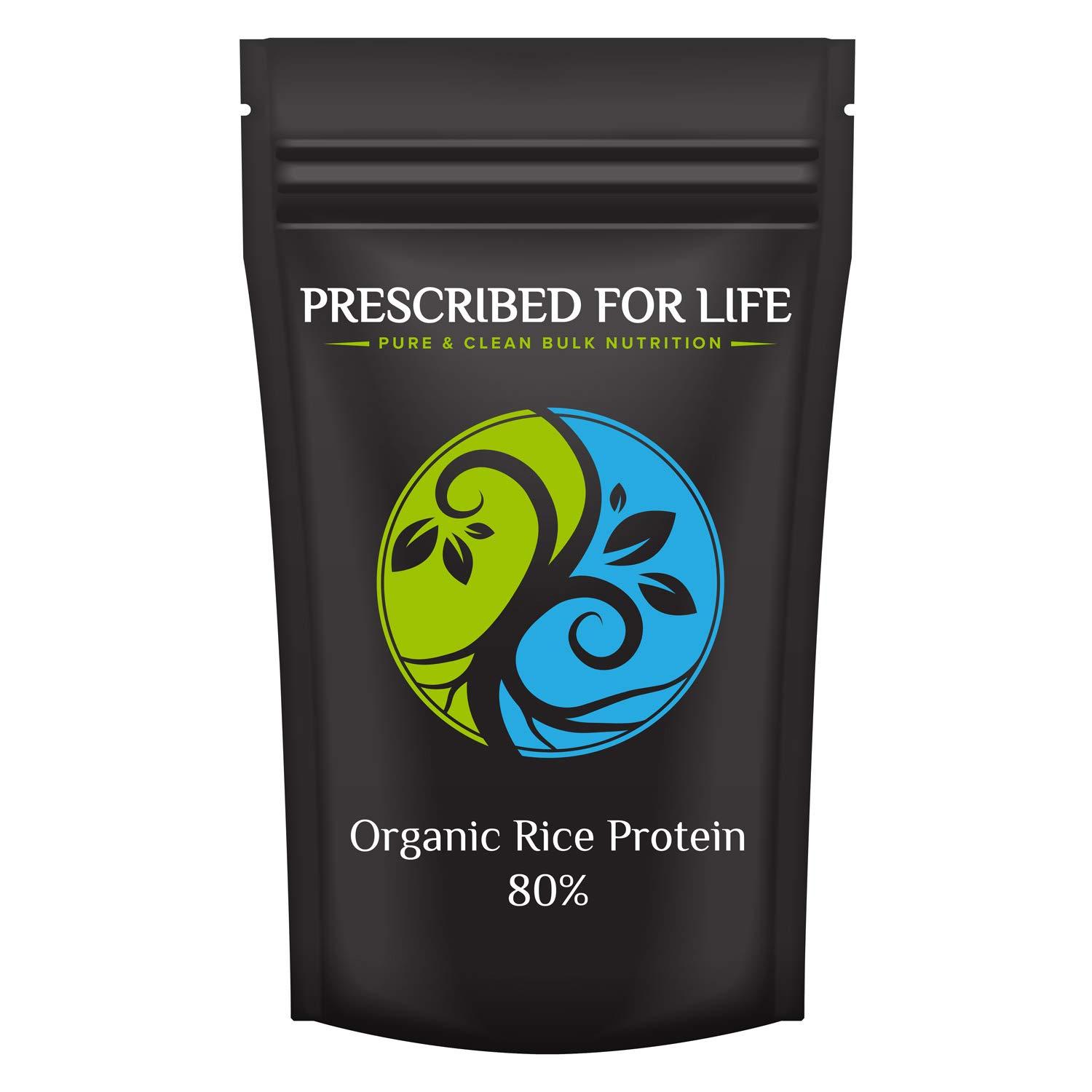 Prescribed For Life Prescribed For Life Organic Rice Protein Powder | Non GMO Whole Grain Brown Rice Protein Concentrate Powder - 80% Protein (2kg / 4.4lb)