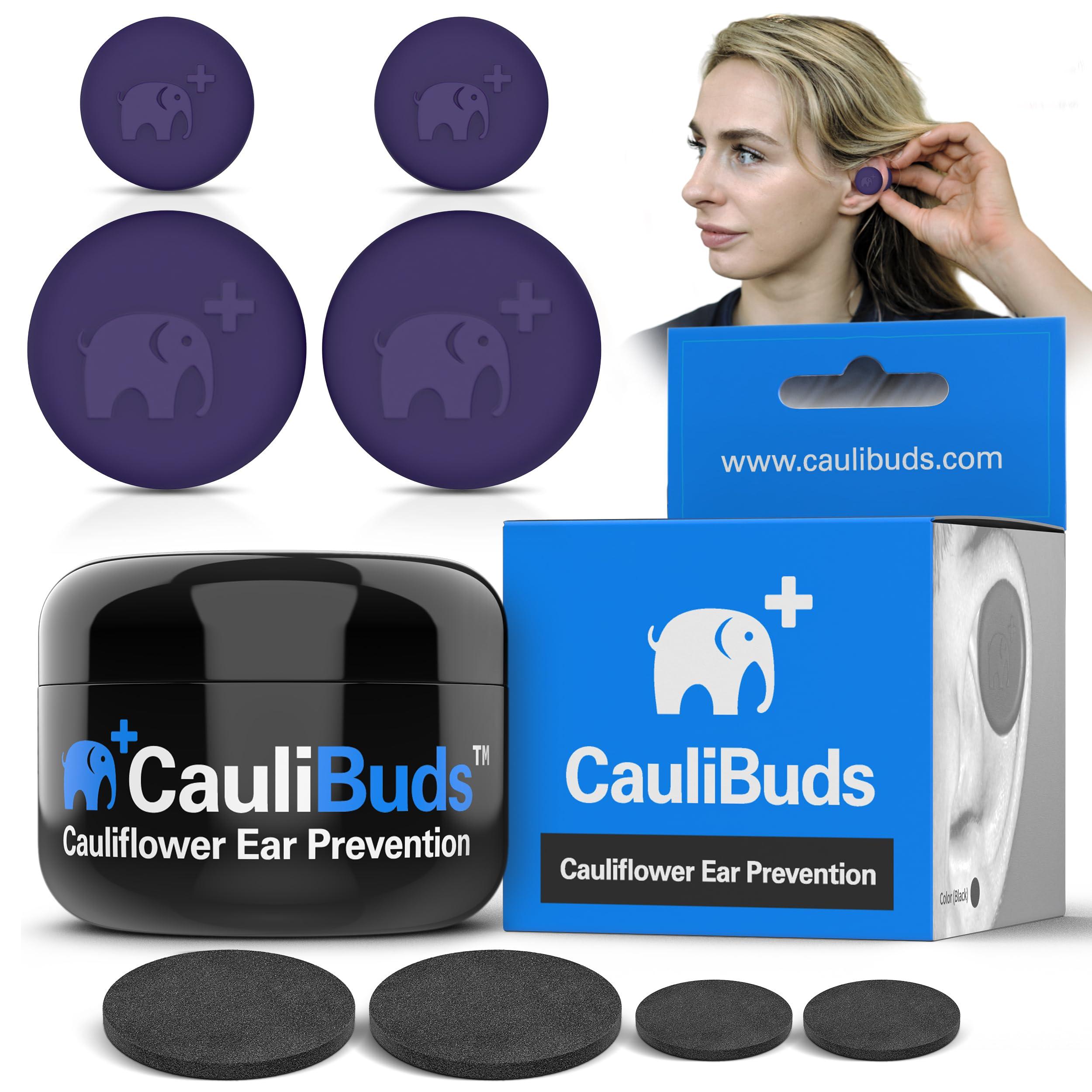 CauliBuds Caulibuds Cauliflower Ear Magnets - Premium Silicone Magnet Compression Kit for Cauliflower Ear Prevention & Treatment in BJJ, Wrestling, MMA, & Rugby - Minimize Ear Draining (Purple)