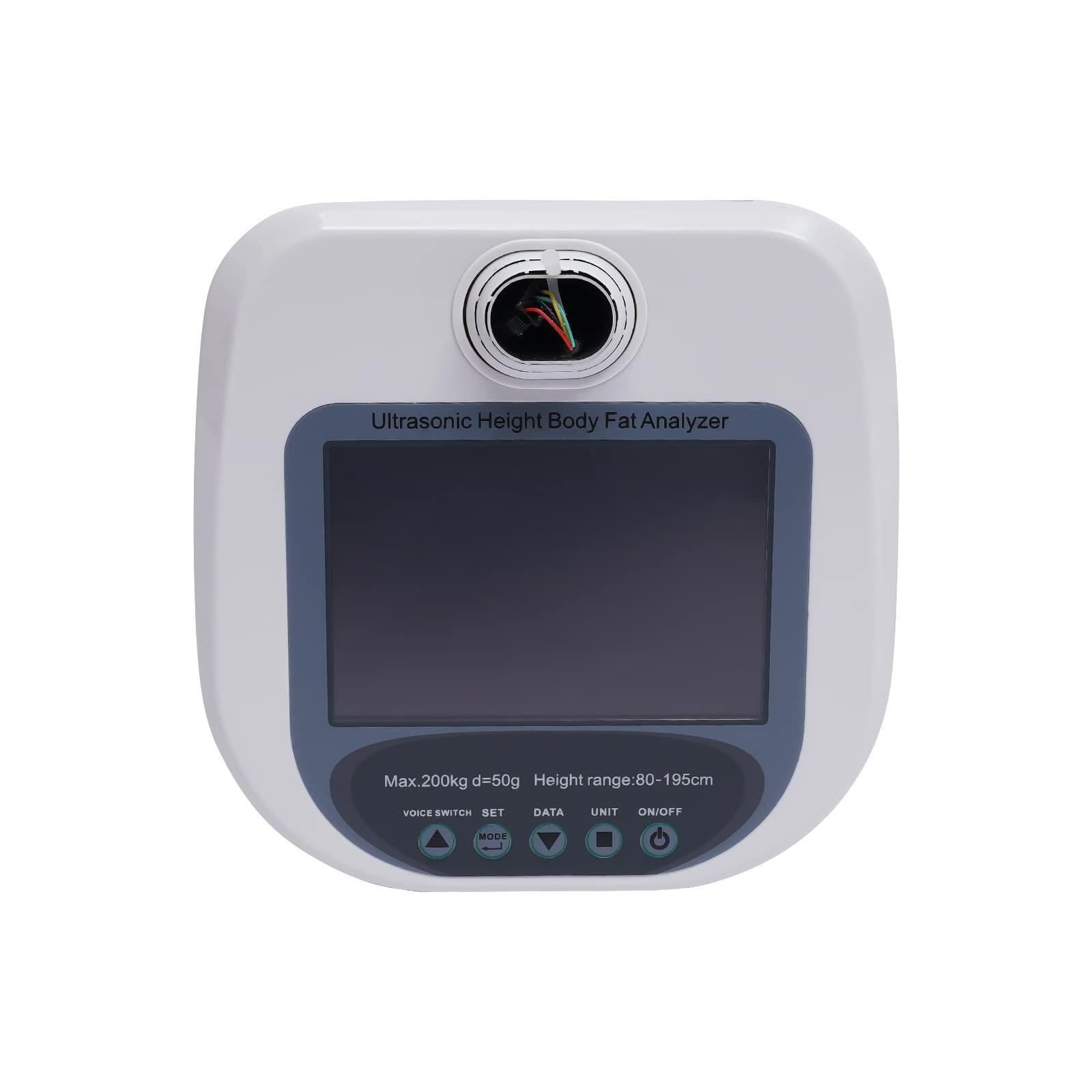 TFCFL Digital Physician Scale Professional Medical Scale with Height Rod, 440Lbs Capacity Digital Doctor Scale Height Scale Range 80-195CM Calculate Weight, Height, Body Fat, BMI