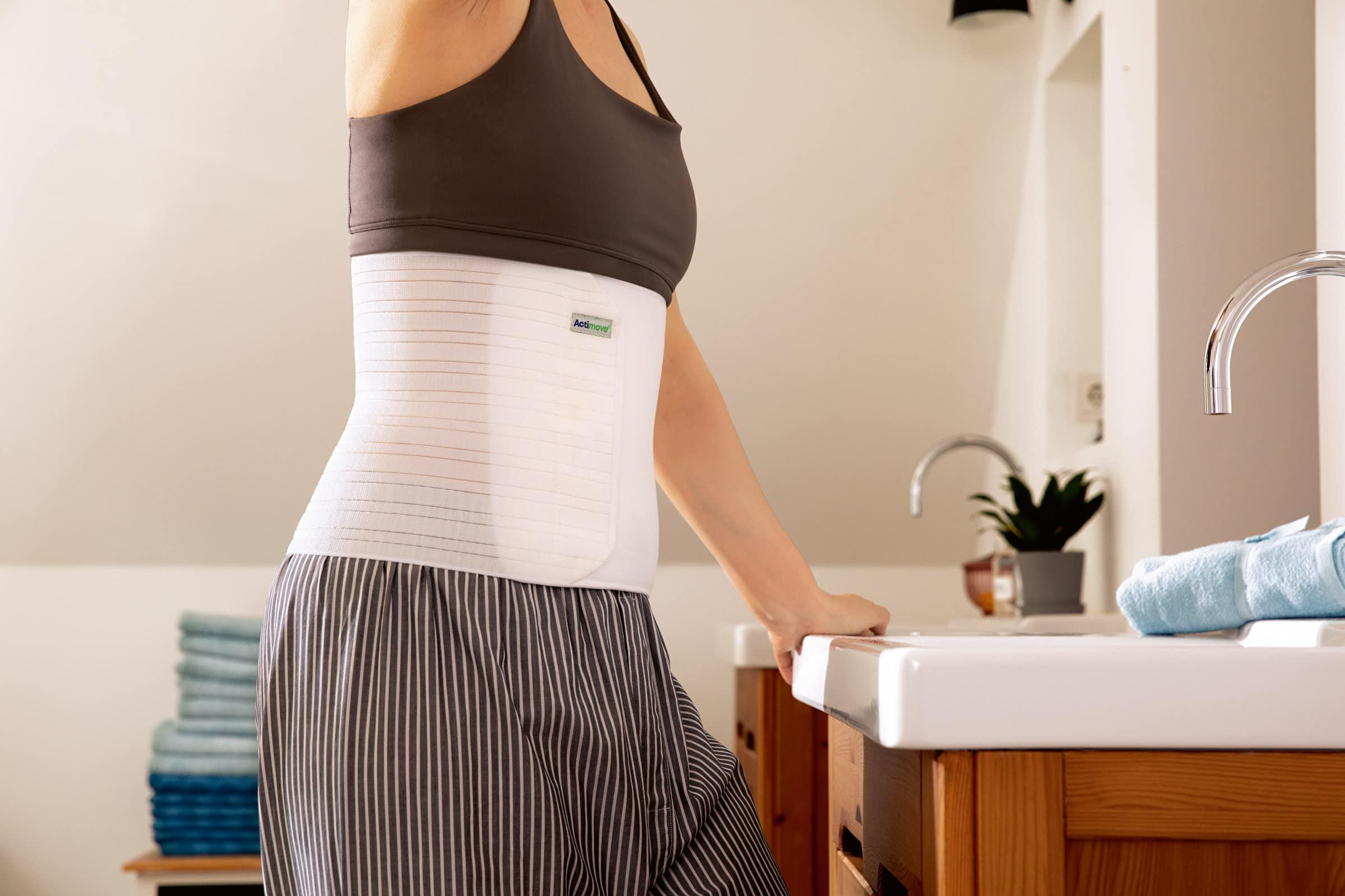 Actimove Actimove Abdominal Binder Comfort with Soft Pad 9in White Medium (45-1/4 - 61 (115 - 155 cm))