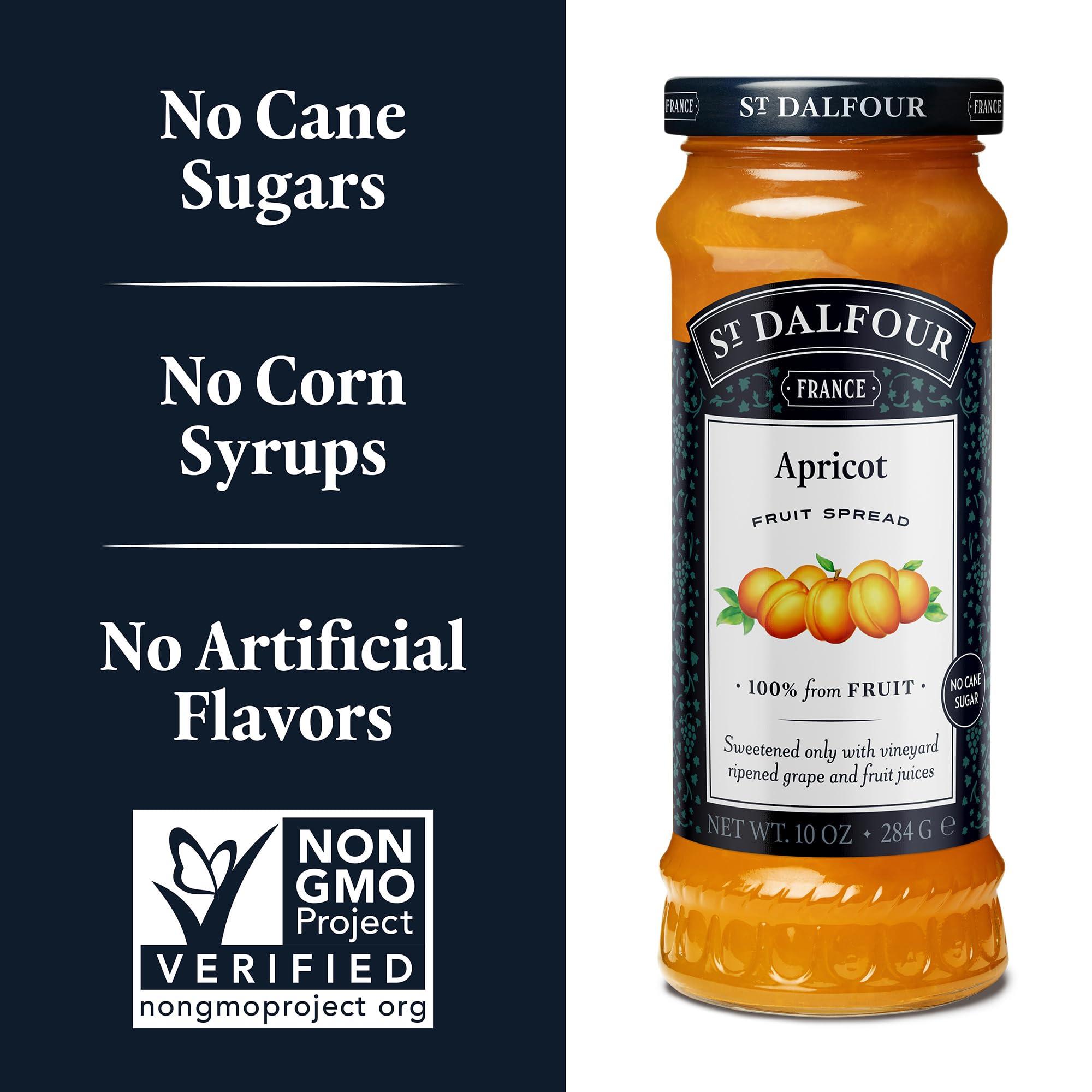 St. Dalfour St. Dalfour Apricot Fruit Spread - 10oz - 100% from Fruit, No Artificial Ingredients, Non GMO, No Cane Sugars, All Natural, Made in France