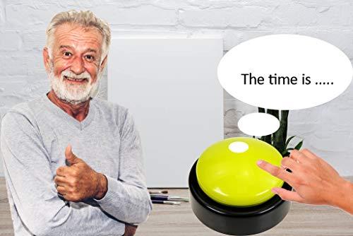 Cover Large Talking Clock for Visually impaired- Telling Time, Date and Week of Day, Perfect for The Blind, Elderly or Visually impaired-Upgrade Version (Green+Black) (Green+Black)