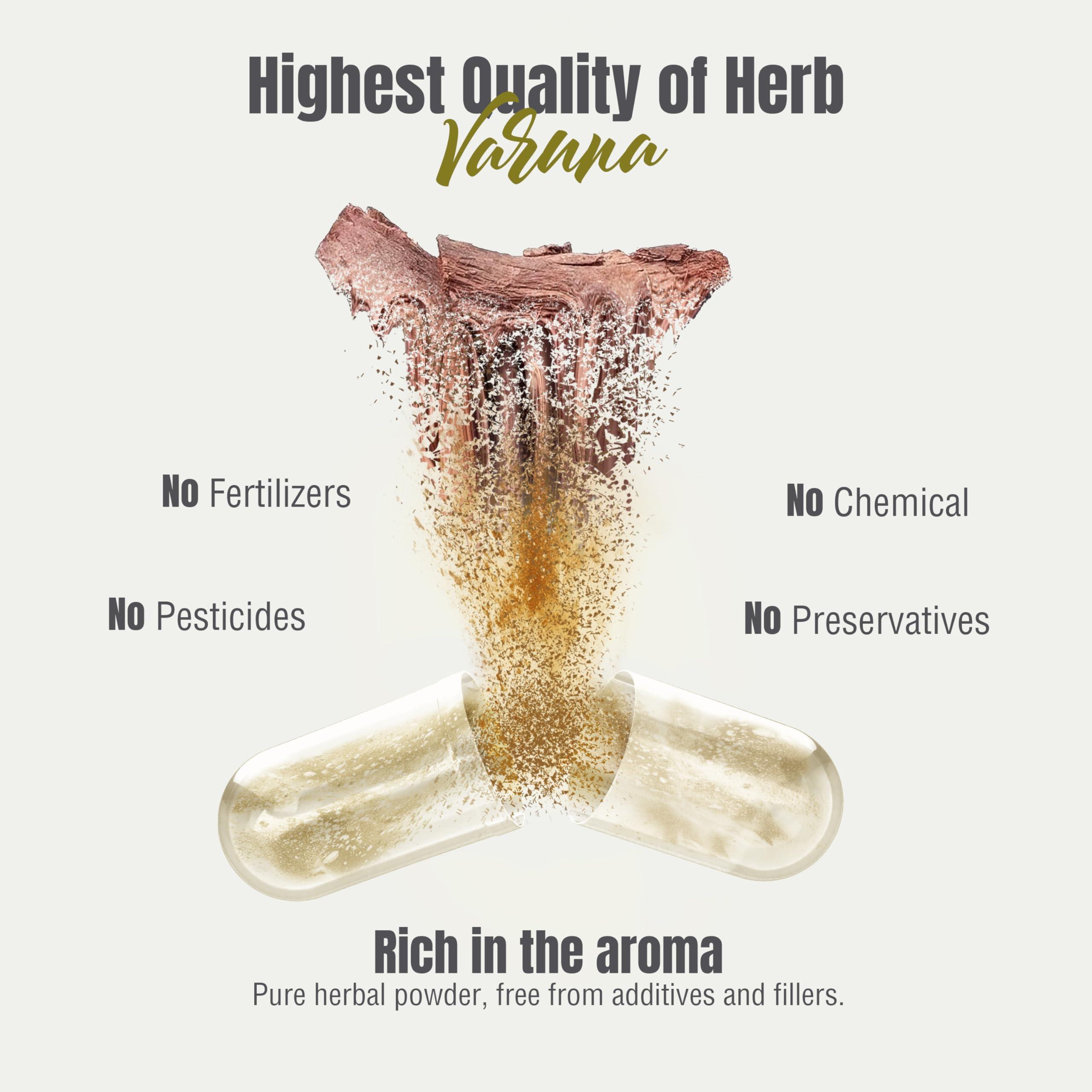 Herbsforever Herbsforever Varuna Nurvala Extract Capsules - Vegan & Gluten Free | Plant Based Supplement for Bladder & Kidney Function, 800 mg per Capsules (60 Nos)