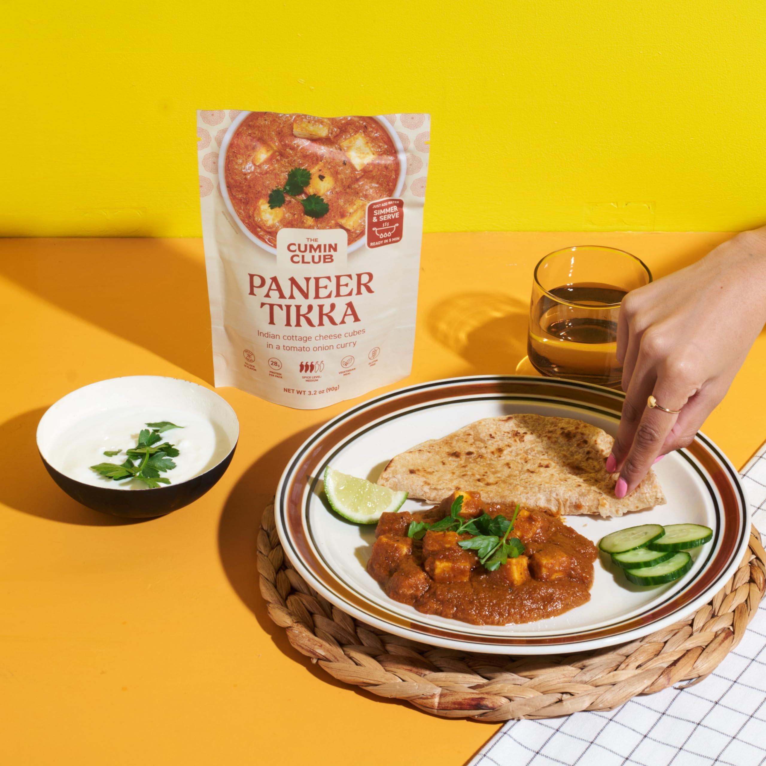 the cumin club The Cumin Club Indian Meal Kit - Easy, Healthy, and Irresistibly Flavorful - Instant Meals Effortless Cooking & Wholesome Goodness - Ready to Eat Indian Food (Pack of 8)