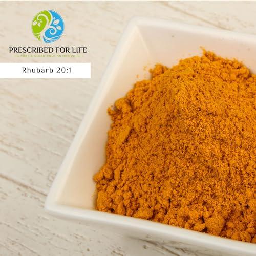 Prescribed For Life Prescribed For Life Rhubarb Root Powder 20:1 | Turkey Rhubarb Powder for Rhubarb Root Tea and Natural Stomach Health | Vegan, Gluten Free, Non GMO (4oz / 113g)