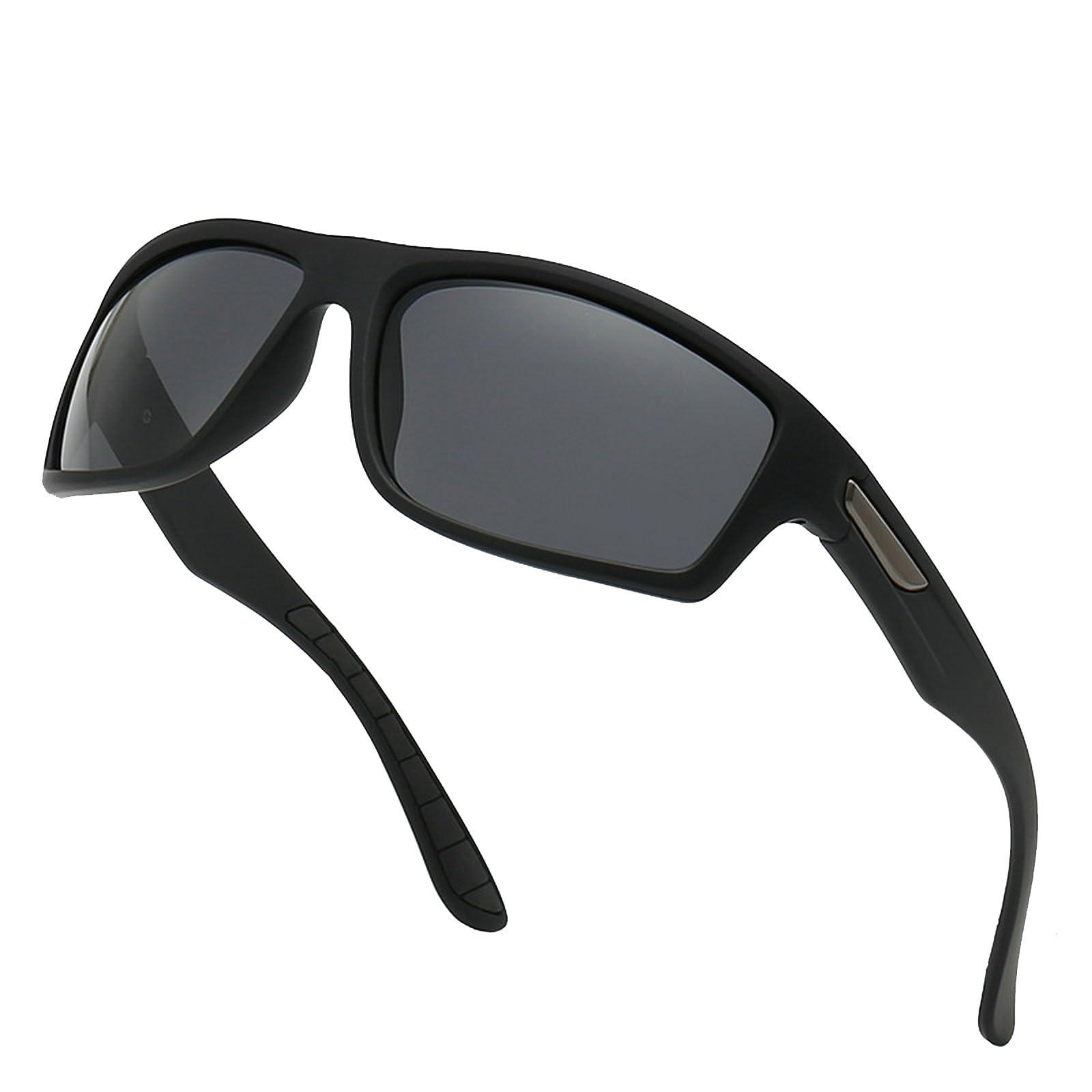 willochra willochra Full lens Polarized Reading Sunglasses for Men Driving Wrap Around Sports Square Presbyopia Reader (black, 2.25, x)