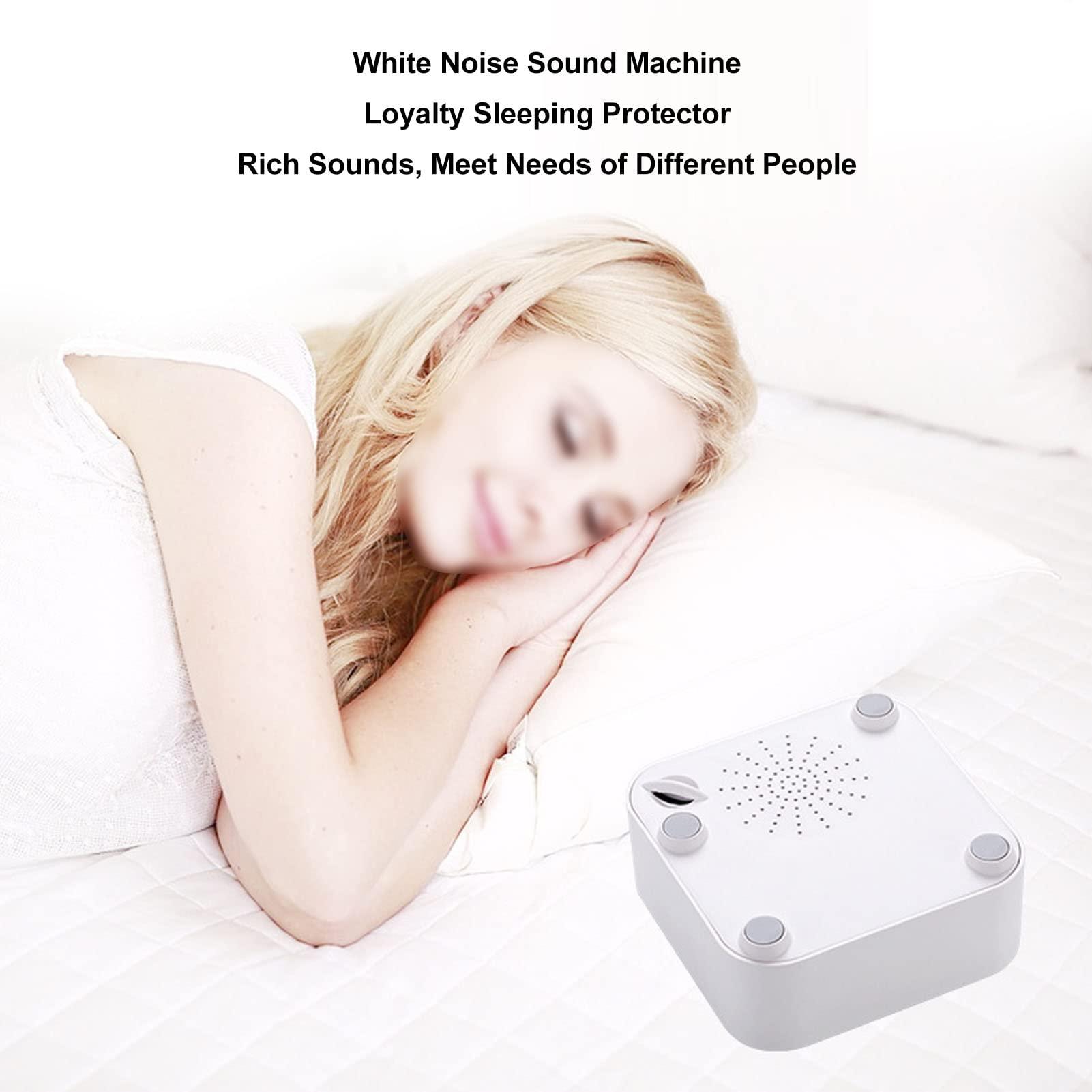 Luqeeg White Noise Sound Machine, Portable Lullaby Sound Machine Sleep Soother with Smart Timing, Volume Control, 9 Soothing Sounds, Sleep Machine for Adults Babies Lullaby Travel Home