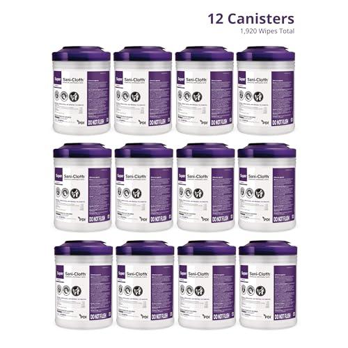 Super Sani-Cloth Super Sani-Cloth Germicidal Disposable Wipe - Fast 2-Minute Contact Time, Great for High-Touch Surfaces and Devices - Large Canister, 6 in. x 6.75 in.
