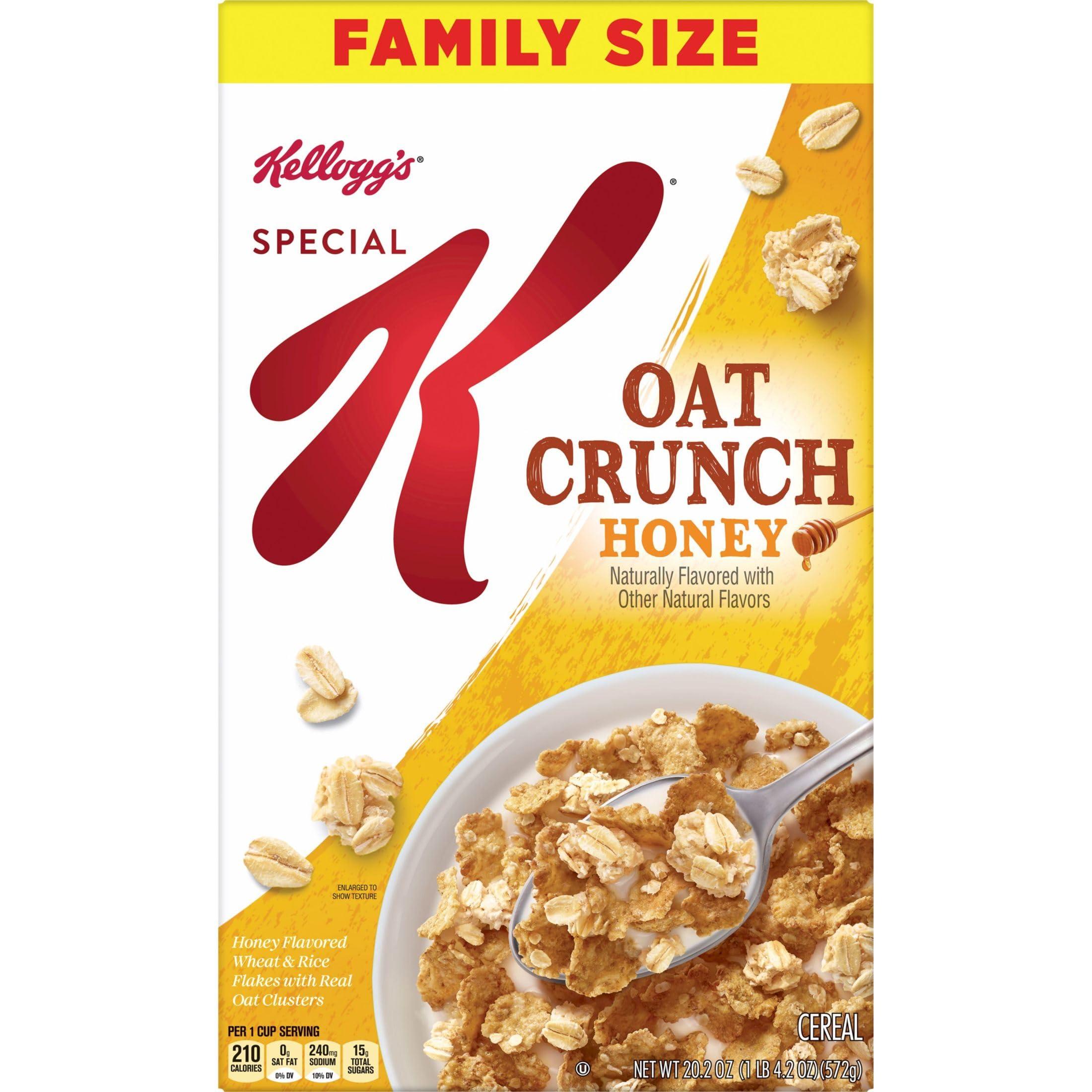 Special K Kellogg\'s Special K Cold Breakfast Cereal, Oat Crunch Honey, Fiber Cereal (8 Boxes)