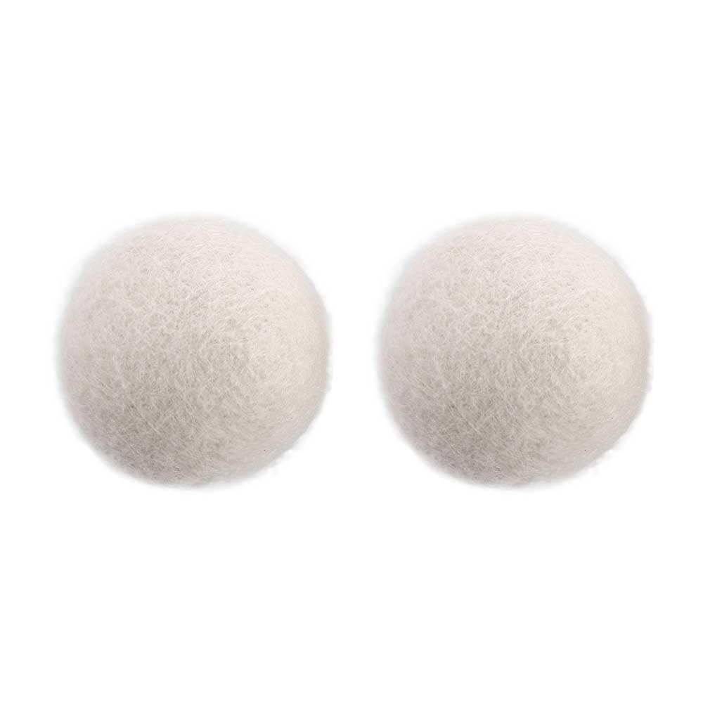 Generic Wool Dryer Balls, Reusable Laundry Balls Softener Washing Fleece Dry Kit Anti-Static Reduce Wrinkles and Save Time Drying Ball(2 pcs-no Pattern)