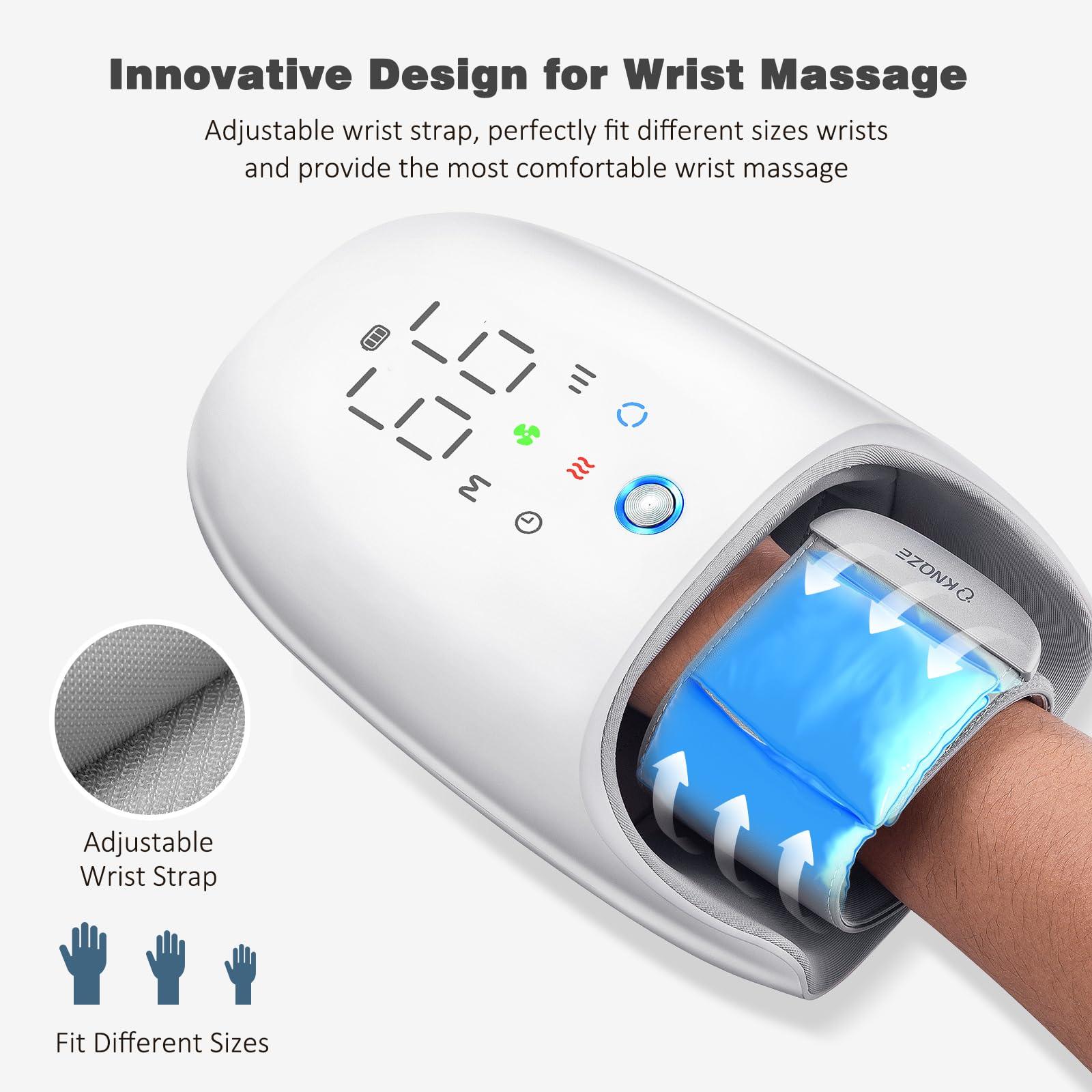 KNQZE KNQZE Foot Massager Machine with Heat, Shiatsu Deep Kneading Foot Massager with Remote, Compression, Hand Massager with Heat and Compression & Kneading Massage for Arthritis Carpal Tunnel Pain Relief