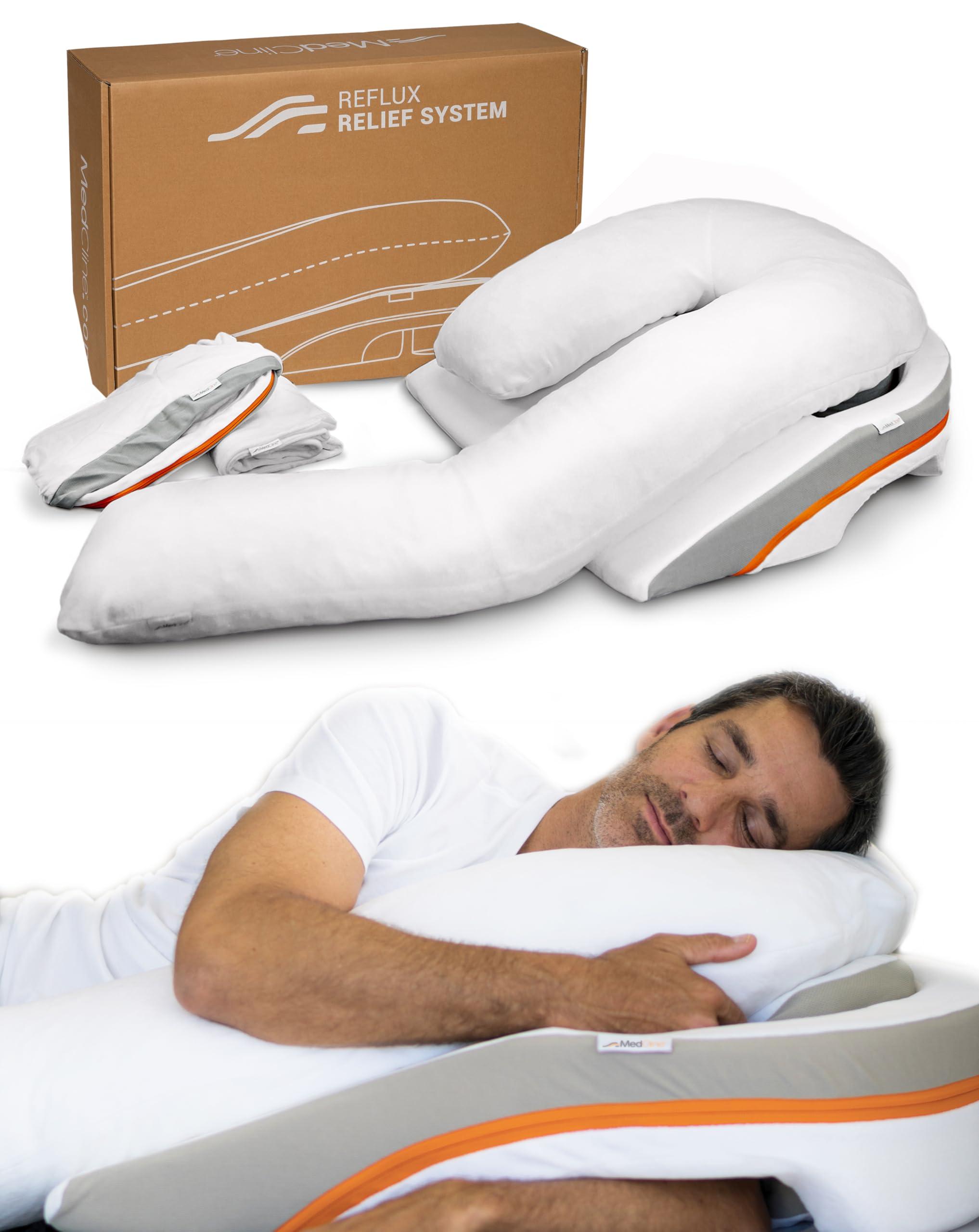 MedCline MedCline Reflux Relief System Bundle, Bed Wedge Pillow for Acid Reflux and GERD Relief with Therapeutic Body Pillow, Insert, and Extra Covers, Comfortable Sleep Position, Small for 4'8" to 5'4" Tall