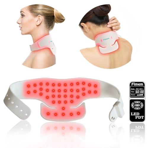 Fimem Fimem Red Light Therapy for Neck Pain Relief, Led Infrared Red Light Therapy Neck, Red Light Therapy Pad for Knee, Foot, at Home Red Light Therapy, Silicone Wearable Therapy Pad Far Infrared Light