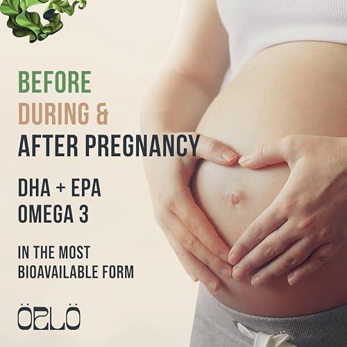 Orlo Orlo PRENATAL DHA - Prenatal DHA Omega 3 Supplement - Triple Strength Omega3s - Vegan DHA & EPA Algae Omega-3 Oil - Supports Brain Development During Pregnancy & Lactation (120 Mini Softgels)