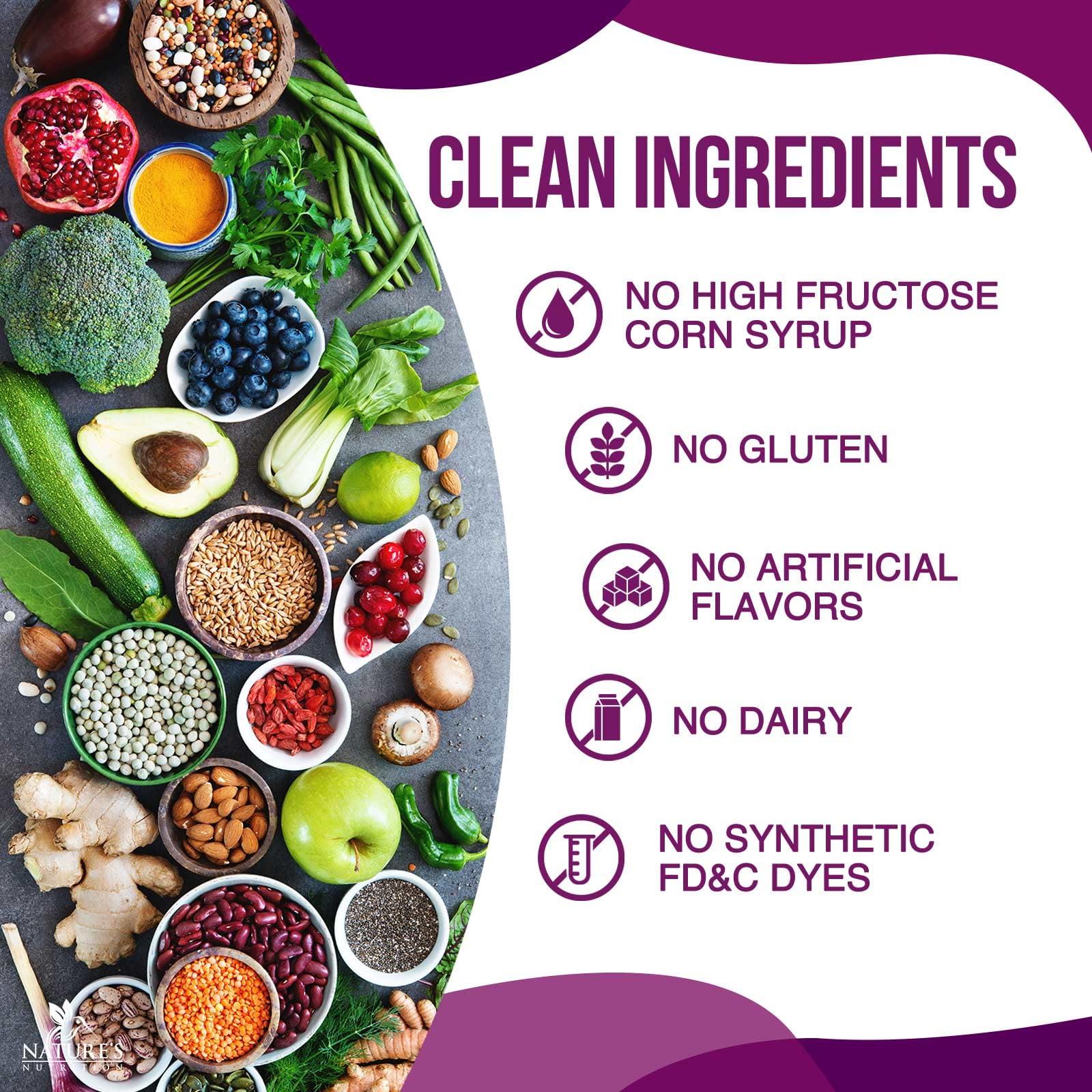 Nature's Nutrition Multivitamin Gummy Vitamins, Berry Flavored Adult Daily Vitamins for Women & Men with Multi Vitamin A, C, D, E, B6, B12, Zinc & Antioxidants Supplement for Immune Health Support, Non-GMO - 60 Gummies