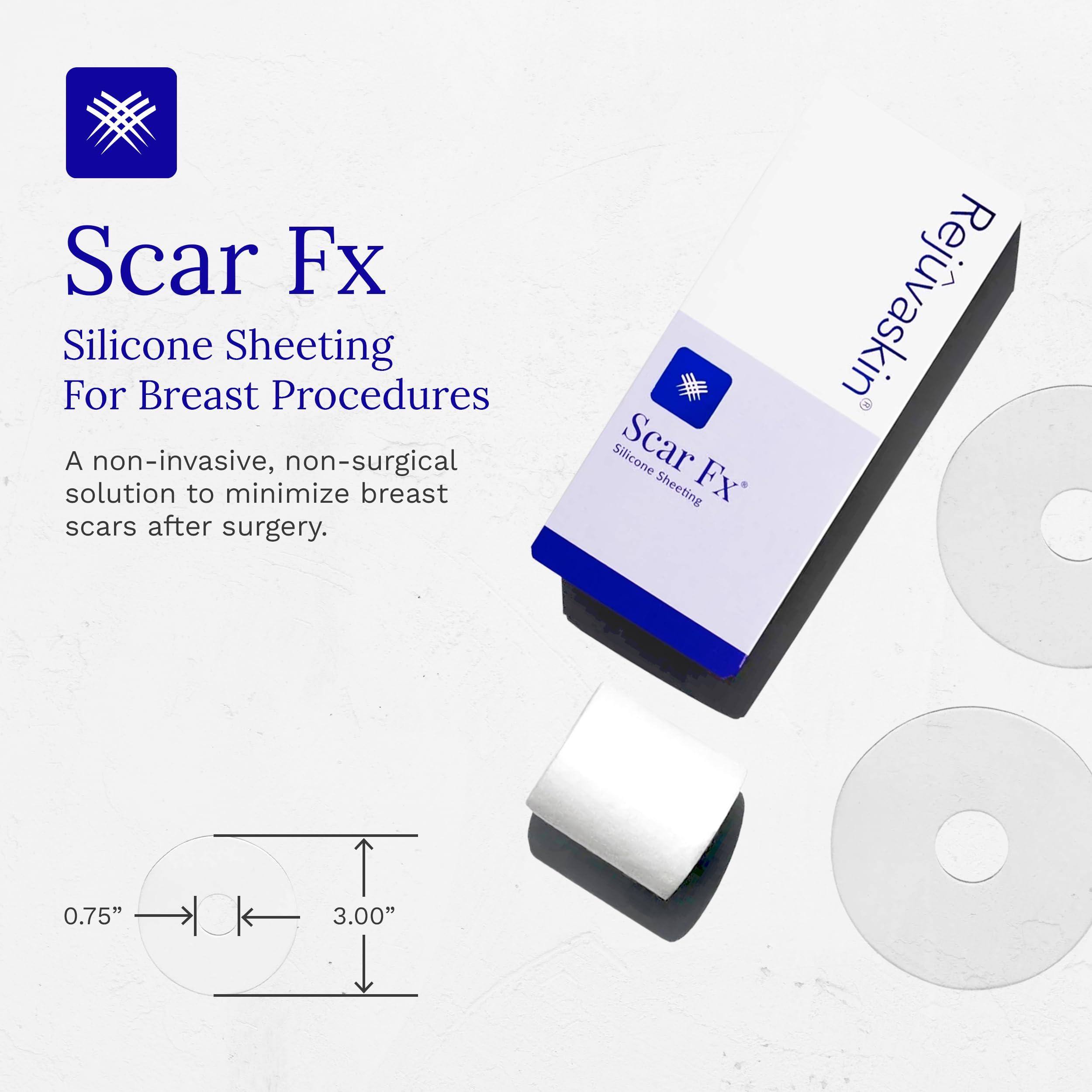 Rejuvaskin Rejuvaskin Scar Fx Silicone Sheeting, Silicone Tape for Breast Scars, 3 Circular Shaped, 1 Sheet, Soften, Flatten & Reduce the Appearance of Scars
