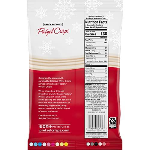 Snack Factory Snack Factory Pretzel Crisps, Holiday White Crme and Peppermint Covered Pretzels, 4 Oz