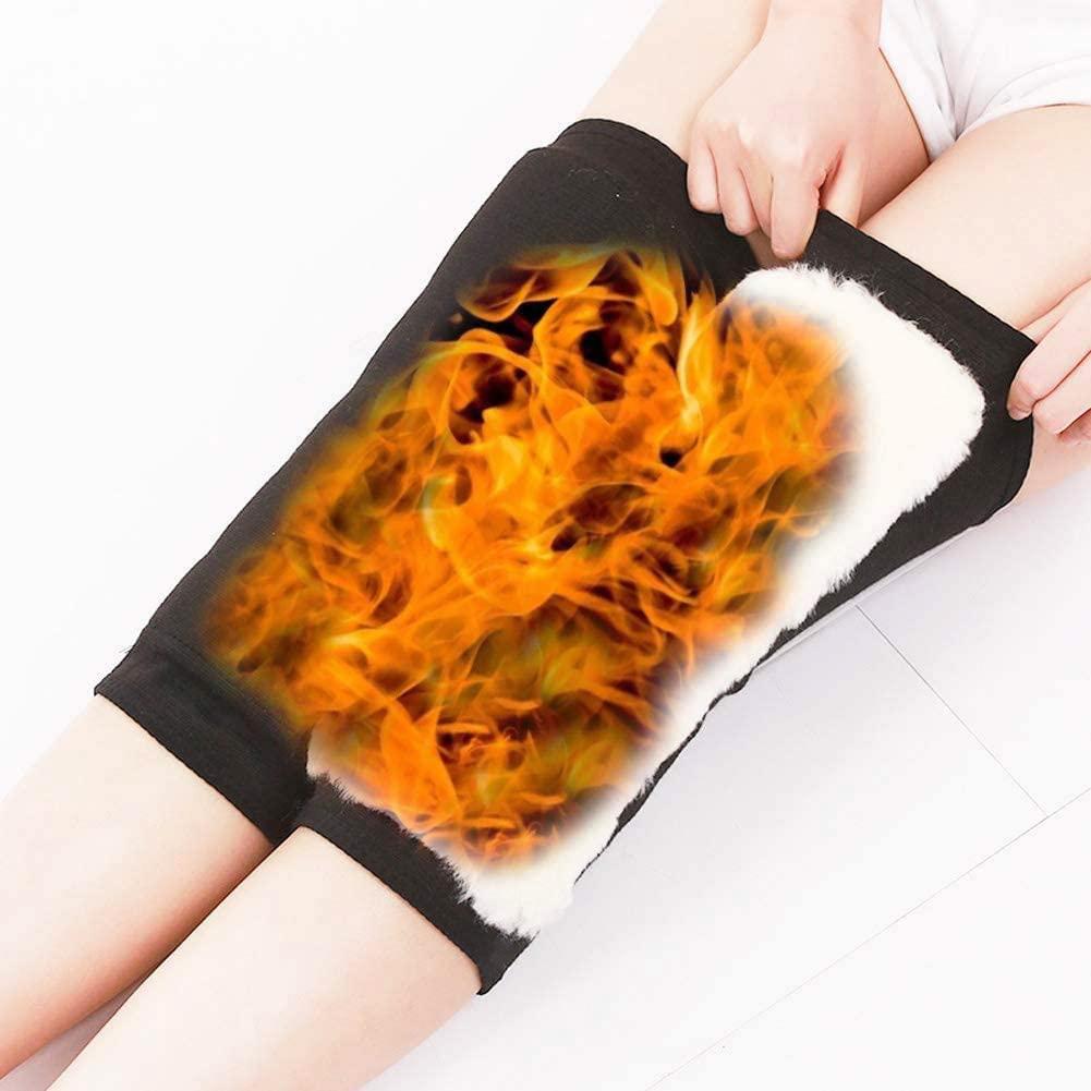 PENINSULA LOVE Thermal Knee Warmers Plush Warm Knee Sleeves Brace Winter Stretchy Knee Pads Wrap for Arthritis Tendonitis Joint Pain Relief
