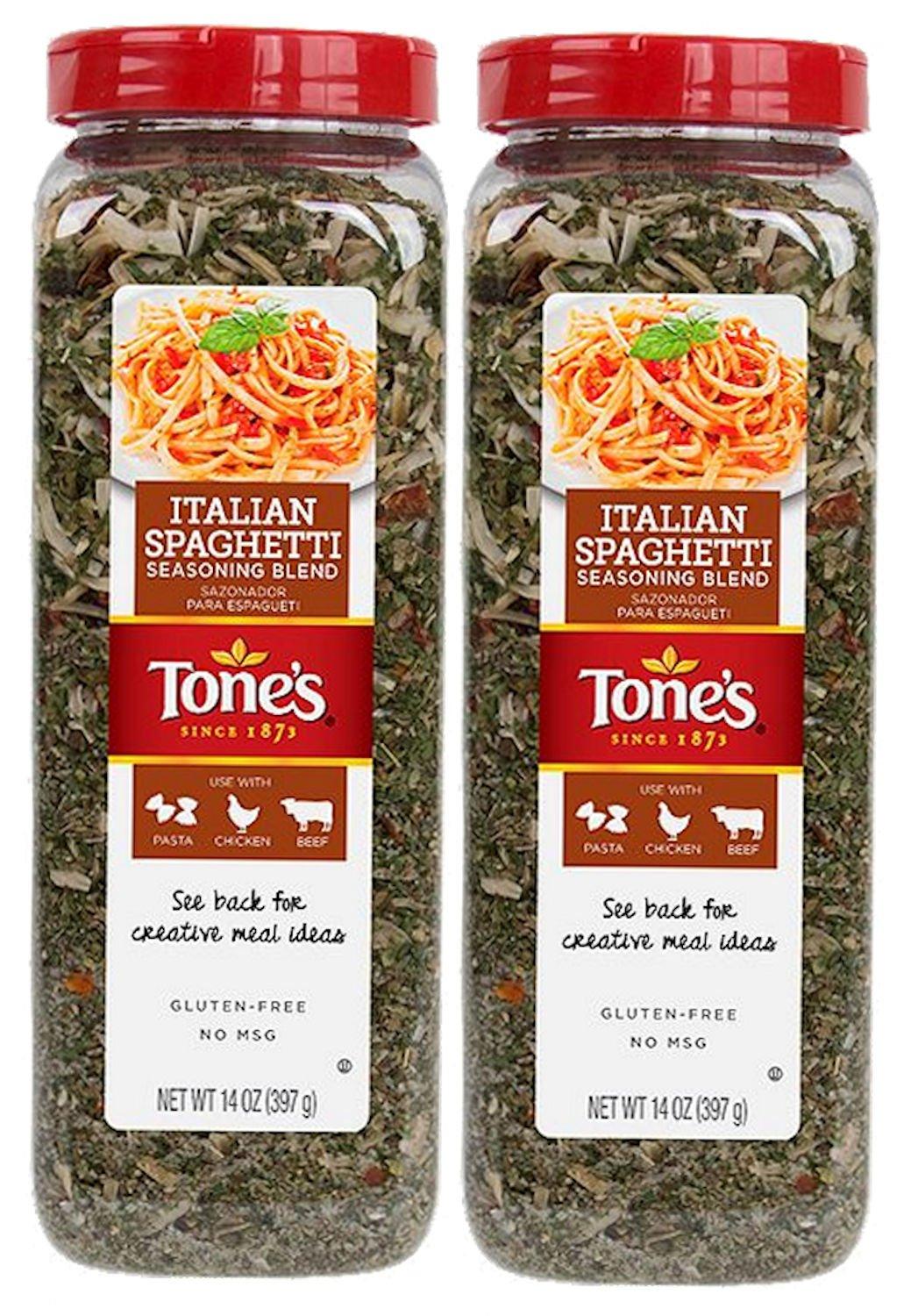 Tone's Tone\'s Italian Spaghetti Seasoning Blend (14 Ounce) (Pack of 2)