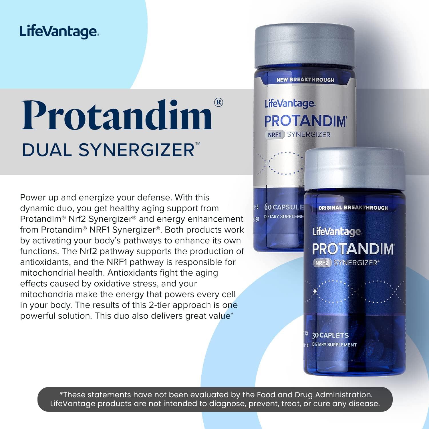 LifeVantage LifeVantage - Protandim Dual Synergizer - NRF1 Synergizer (60 Caps) + NRF2 Synergizer (30 Caps) - Mitochondrial and NRF2 Activator Supplement