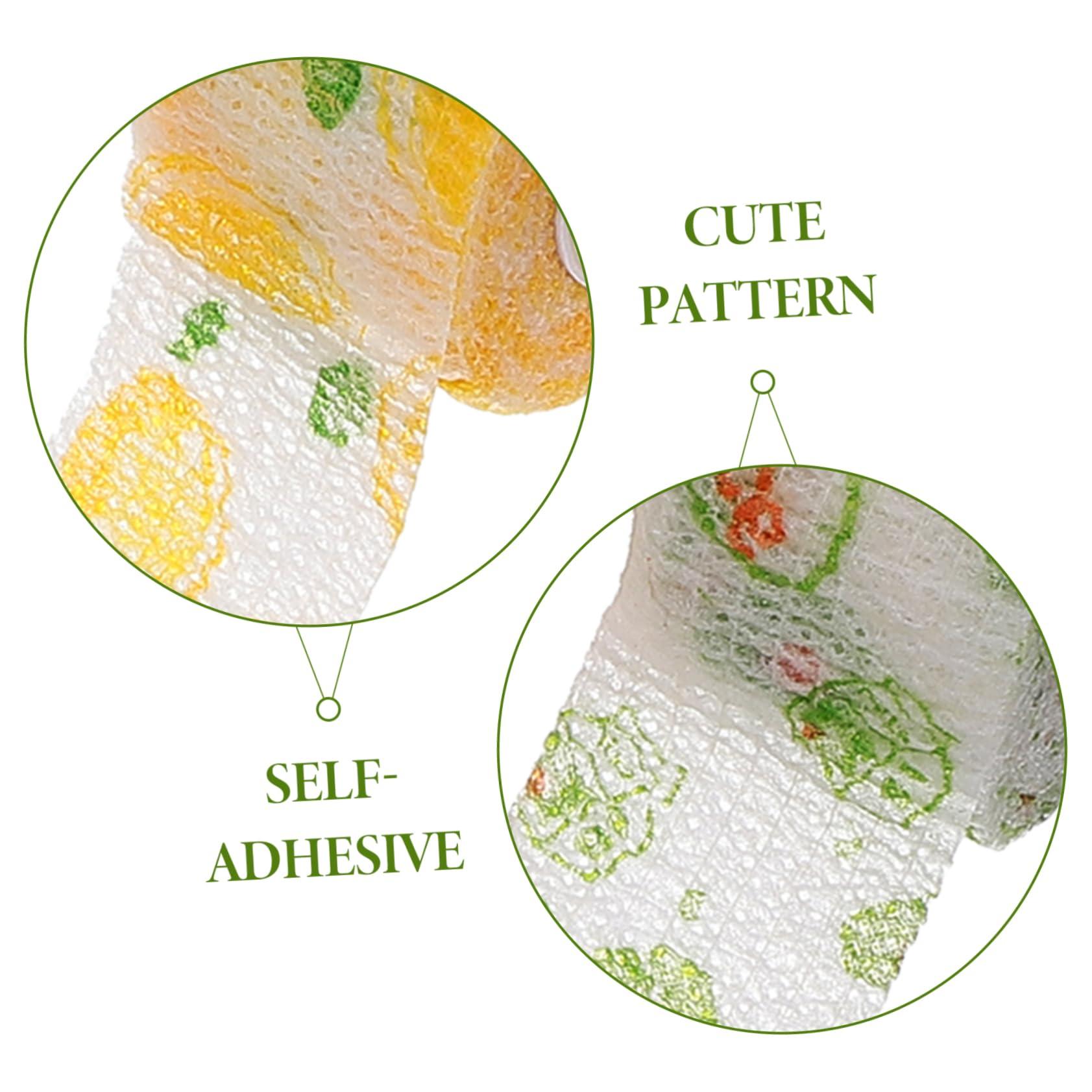 HONMEET HONMEET 12 Pack Self Adhesive Bandage Wrap Elastic Finger Bandage Tape Non-Woven Fabric Sports Wrap for Protection