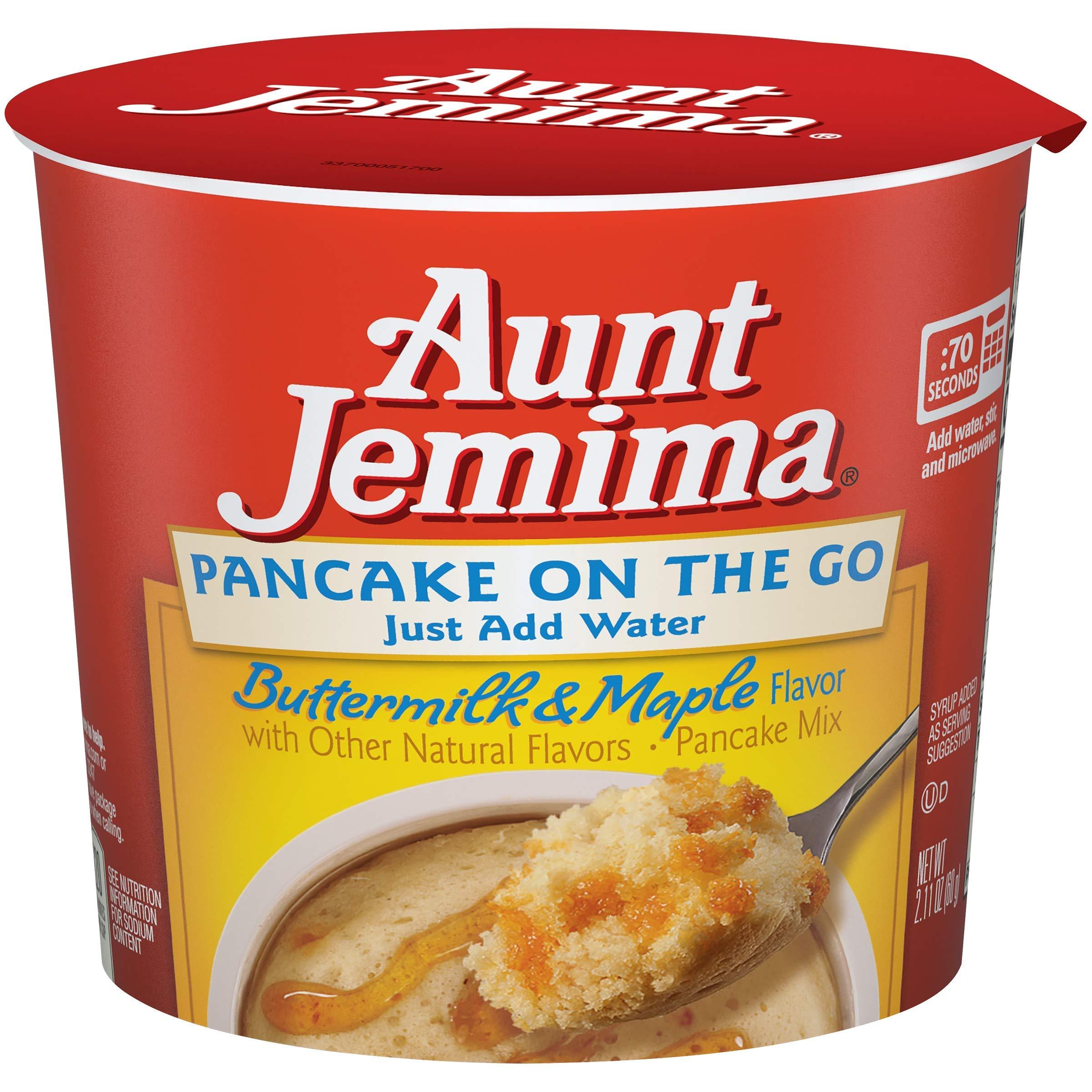 Aunt Jemima Aunt Jemima Buttermilk Maple Pancake Cup, (12 Pack) Packaging May Vary)