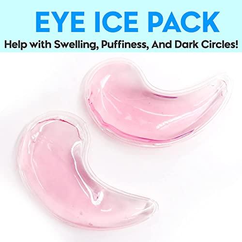 HI FINE CARE 6 pcs Lip Eye ice Packs, Eye Lip ice Pack, Lips and Eyes Cold Compress, Reduce Eye and Lip Pain and Swelling, Dark Circles Fade Ice Pack (6 PCS)