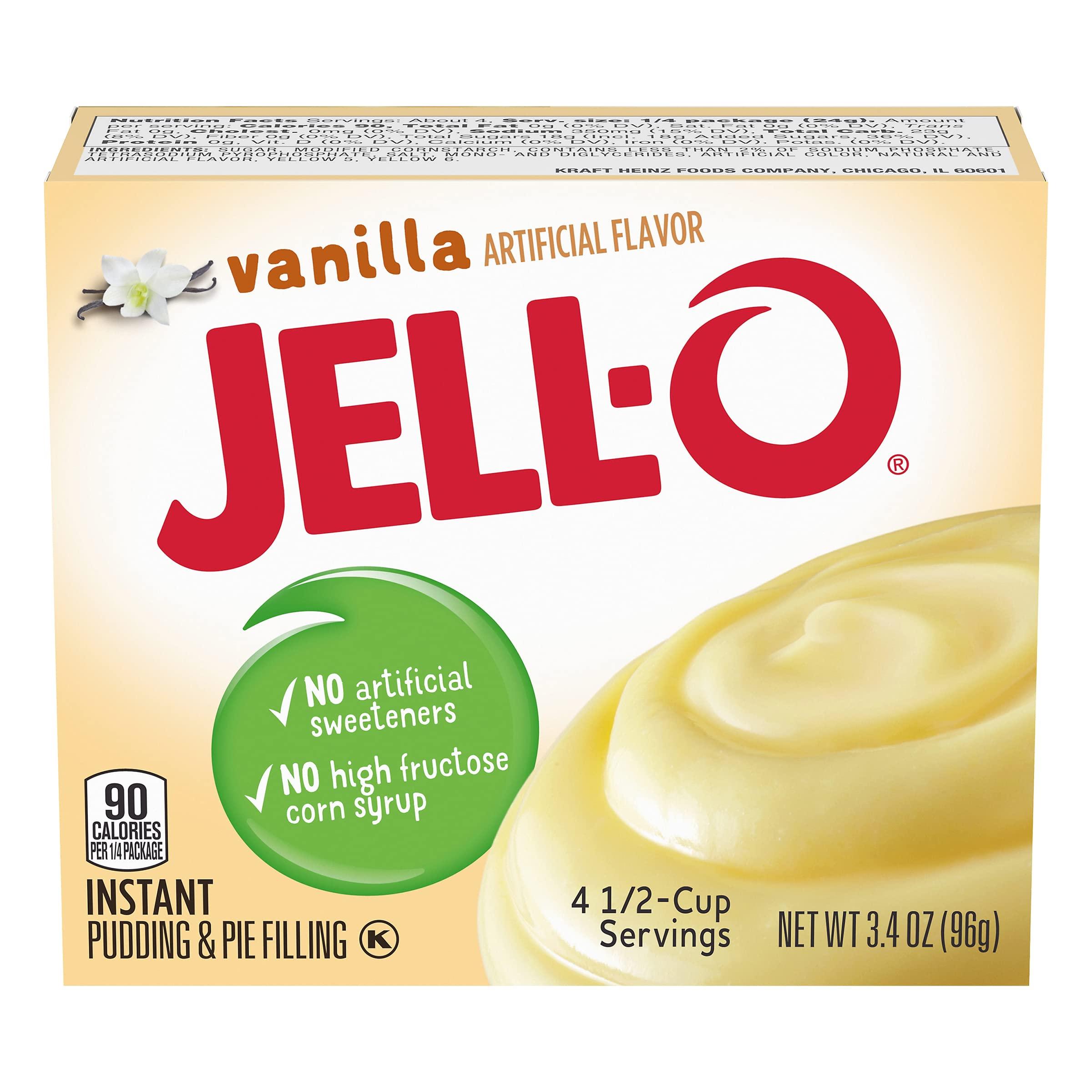Jell-O Jell-O Vanilla Pudding & Pie Filling, 3.4 oz, 4 pk