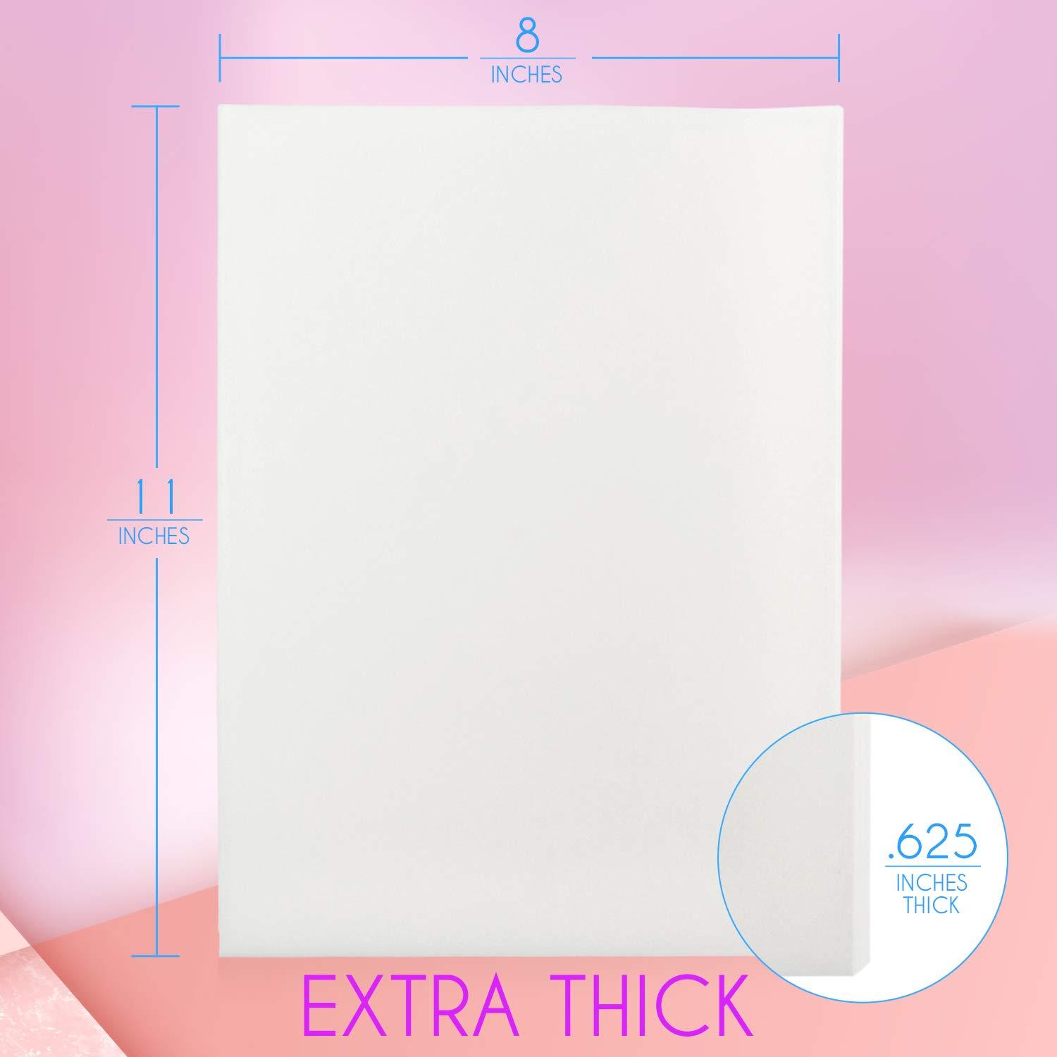 IMPRESA Impresa - Extra Thick Lipo Foam Pads - 3 Pack - Post Surgery Compression Garment Sheets for Liposuction, Tummy Tucks, and C-Sections (8 x 11 x .625 in)