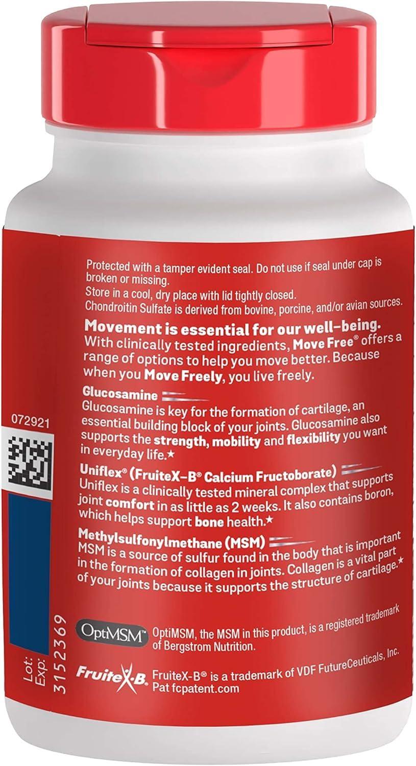Schiff Schiff Move Free Advanced Tablets Plus 1500mg MSM - 120 Coated Tablets, Pack of 3