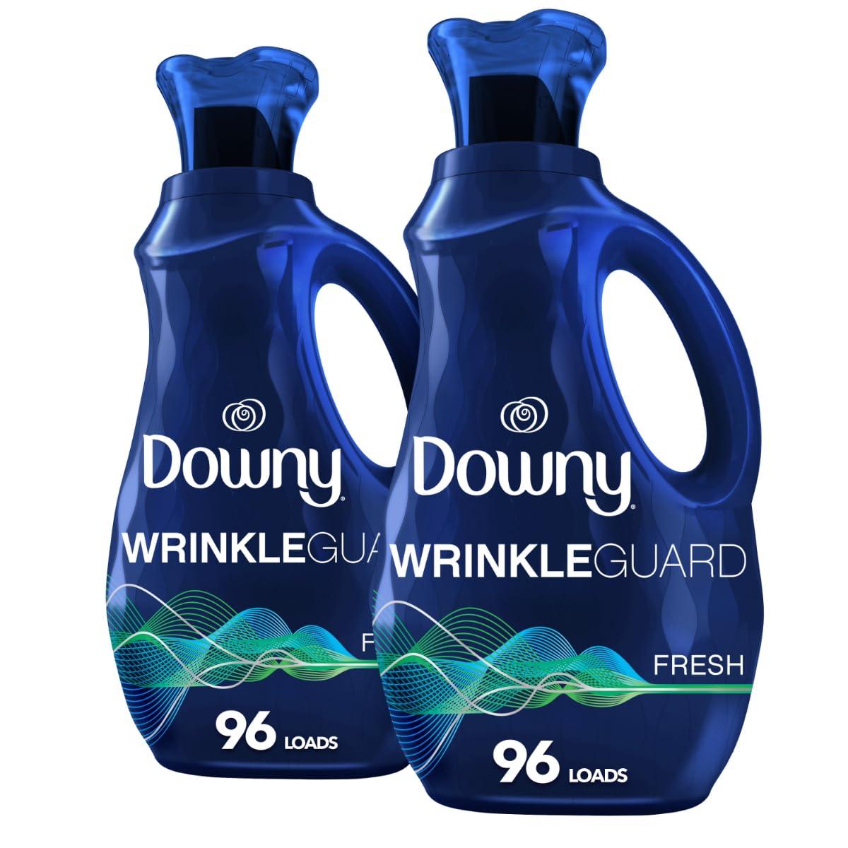 Downy Downy WrinkleGuard Liquid Fabric Softener and Conditioner, Fresh, 48 fl oz 48 Loads, Pack of 2