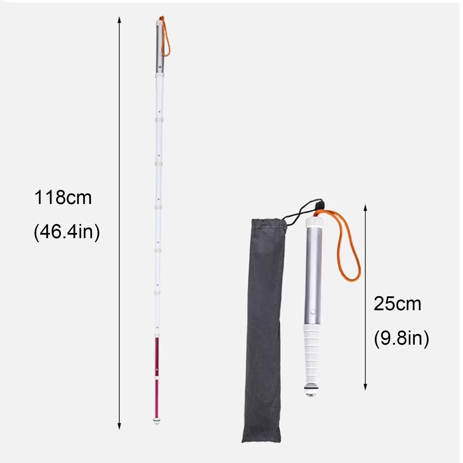 NineLife Basics Blind Cane for The Visually Impaired 9-Sect Blind Walking Stick Walking Crutches for The Elderly Telescopic Blinch Stick for Men or Women