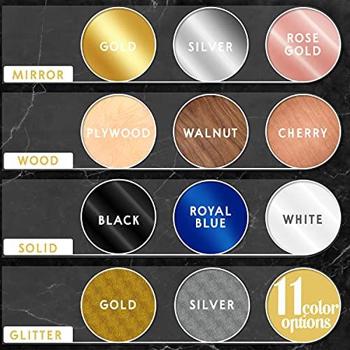 Be Burgundy Personalized Wedding Cake Toppers w/Names, Wedding Cake Toppers Bride and Groom Names, Anniversary Cake Topper, Wedding Cake Decorations - 2 Styles - 3 Mirrored Acrylic Colors