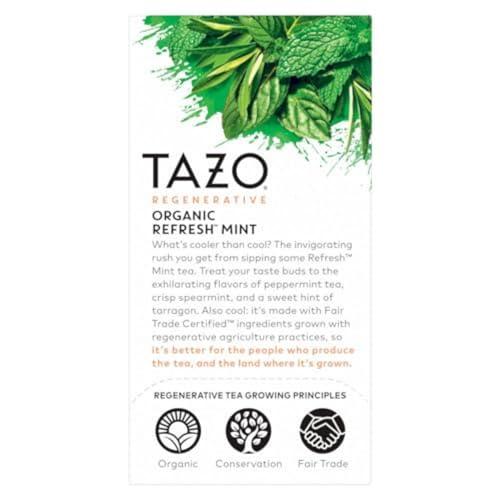 TAZO TAZO Refresh Mint Herbal Tea Bags, Caffeine-Free, 96 Total Tea Bags (16ct - Pack of 6)
