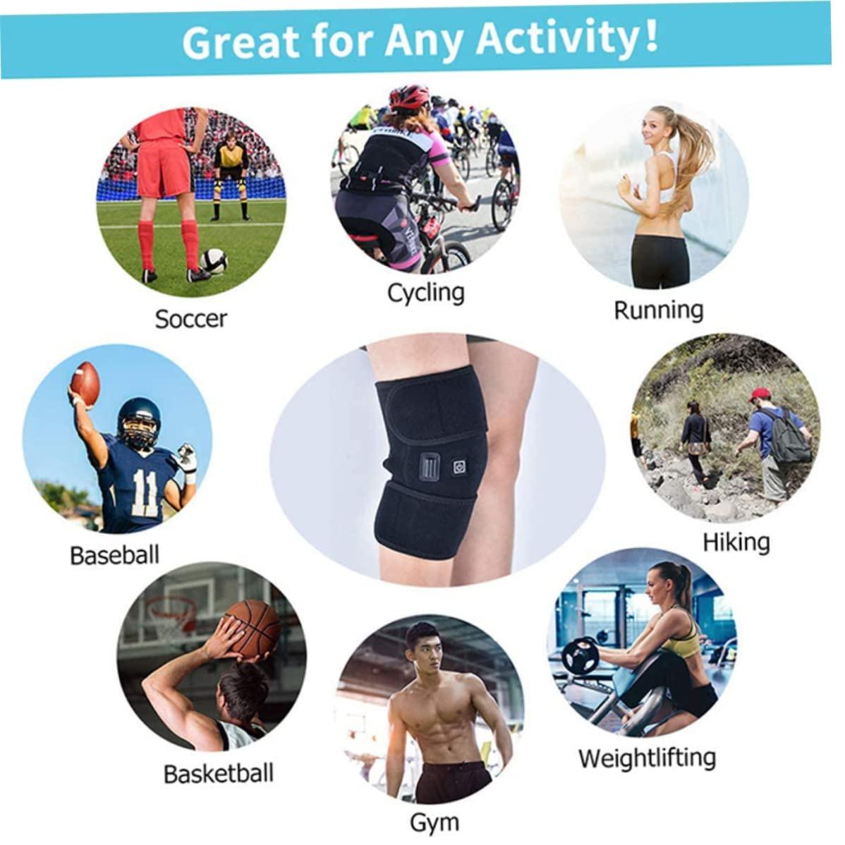 KUYYFDS Heated Knee Braces Pain Relief Heated Knee Pad Massager Support Warm Wrap Rechargeable Electric Adjustable Temperature for Winter