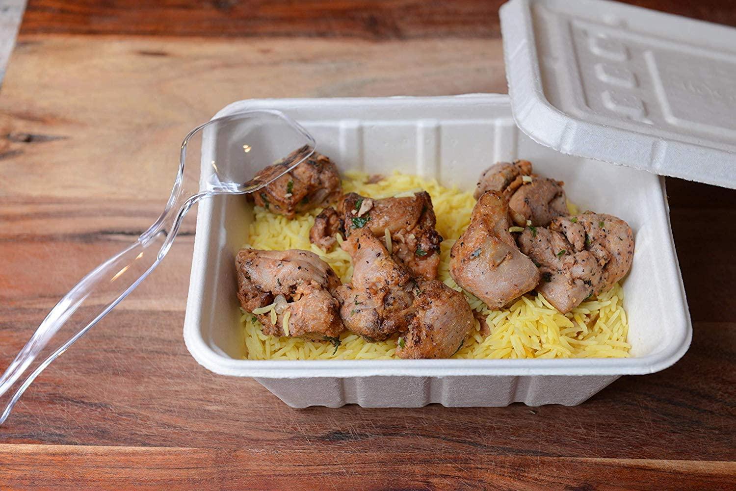 EcoQuality Clear Plastic Disposable Serving Spoons Large 8.5 inches Serving Utensils Heavy Duty Ideal for Soups, Salads Buffet Catering Restaurants Party Weddings - Pack of 144