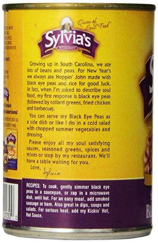 Sylvia's Restaurant Queen of Soul Food Sylvia's Black-Eye Peas, 15 Ounce Cans (Pack of 12)