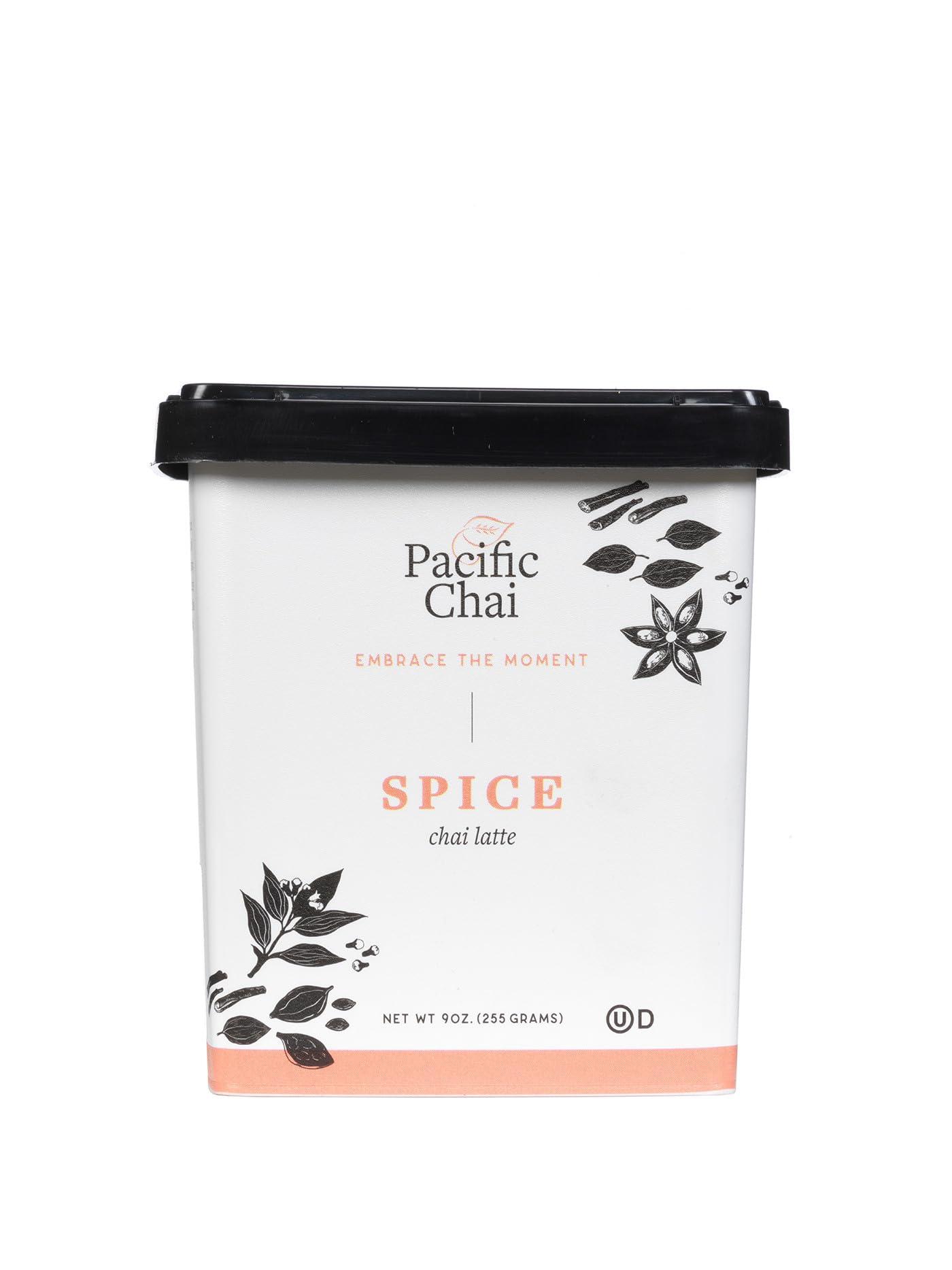 Pacific Chai Pacific Chai Spiced Chai Latte, Instant Powered Dry Chai Tea Latte Beverage Mix, Gluten Free, Kosher, 9 Ounce (Pack of 3)