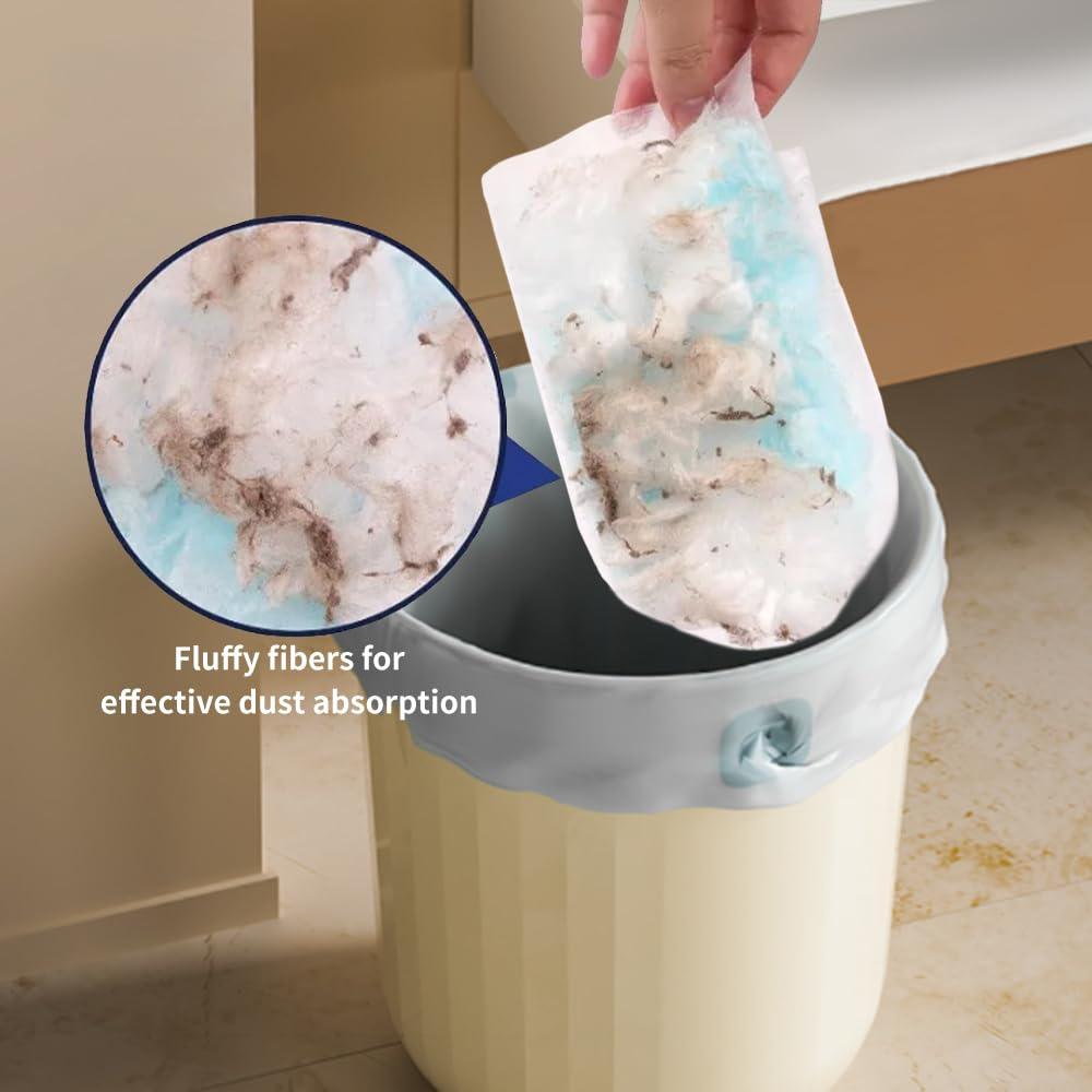 Setoolly 50 Packs Duster Refill for Swiffer Duster, Multi Surface Feather Dusters Kit with 2 Handle, Heavy Duty Duster Refills, Multi Surface 360 Duster Refills