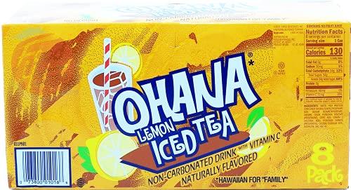 Faygo Ohana! lemon iced tea, non carbonated, caffeine free, 12-fluid ounce cans, 8 cans in box (1)