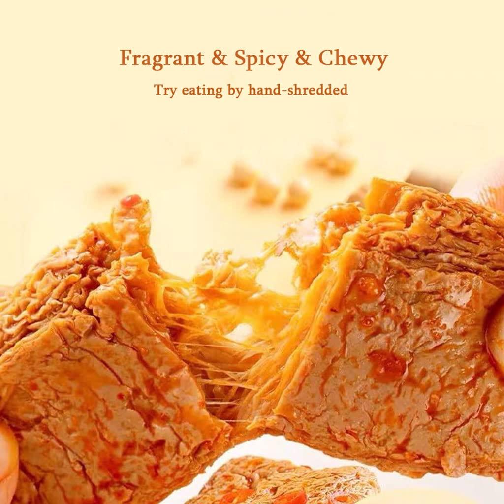 Mkostlich Mkostlich Bean Curd Spicy Snack, Tofu Snack, Spicy Dried Tofu, Spicy Tofu Chinese, Spicy Soybean Snack, Latiao, Chinese Snacks, 7.76oz, 1Pack
