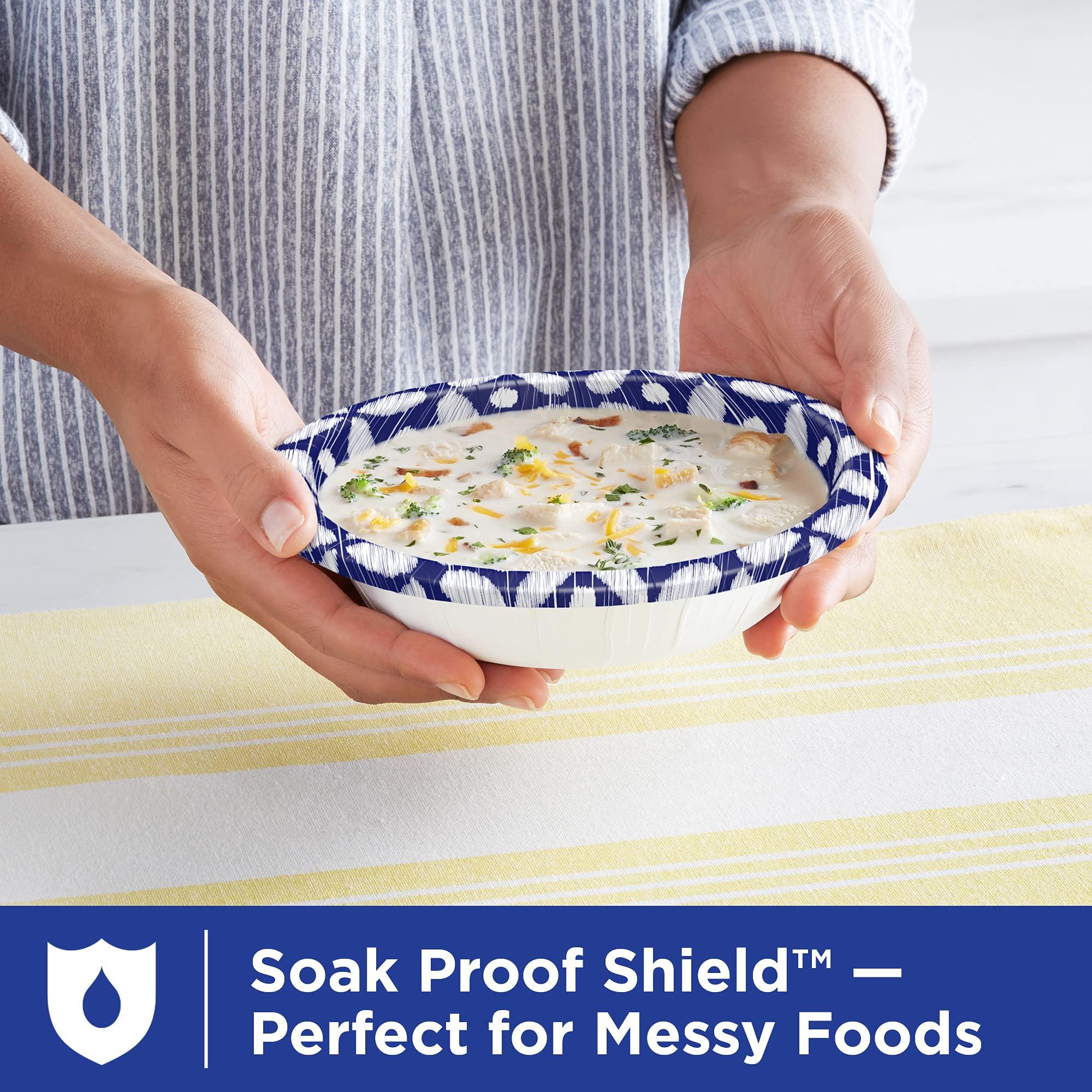 Dixie Ultra Dixie Ultra® Disposable Paper Bowls, 20 ounce, Dinner Size Printed Disposable Bowls, 56 Count (1 Pack of 56 Bowls),