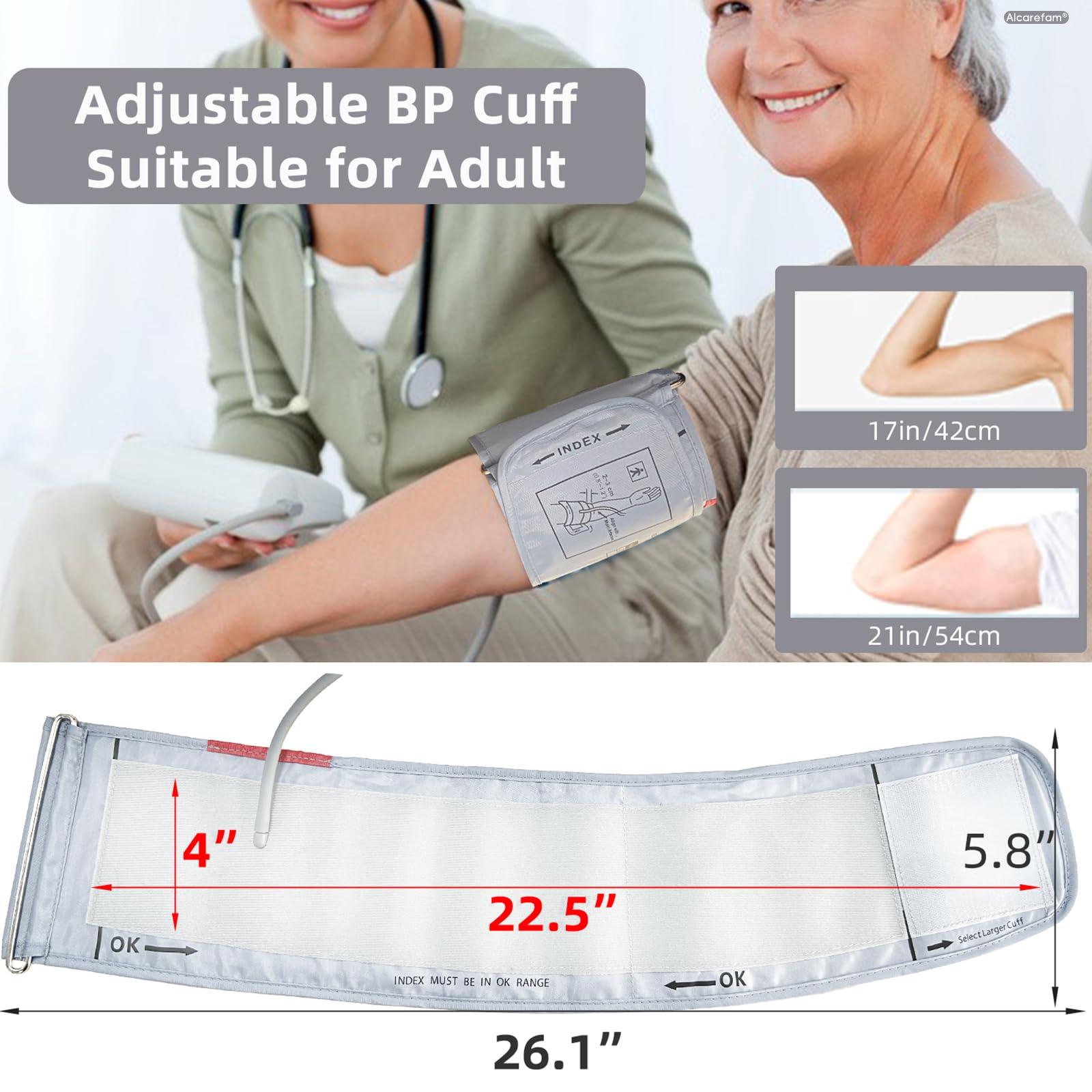 Alcarefam Alcarefam Extra Large Blood Pressure Cuff, 9-21 (22-54CM) XL Cuff Compatible with Omron BP Monitor, Replacement X-Large Cuff for Adult Big ARM, with 6 Connectors