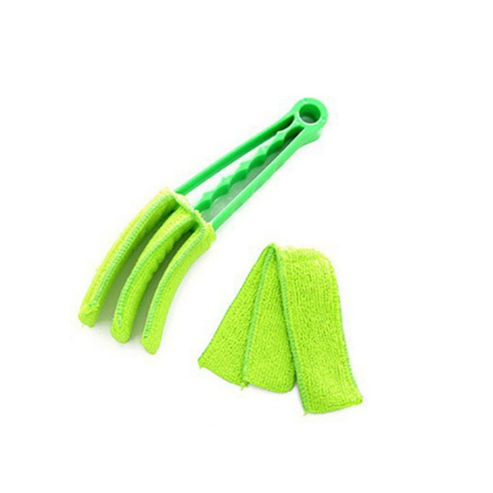 tooloflife Venetian Blind Cleaner Washable Blind Duster Slat Cleaners Tool Cleaner Brush for Window Shutters(Green)