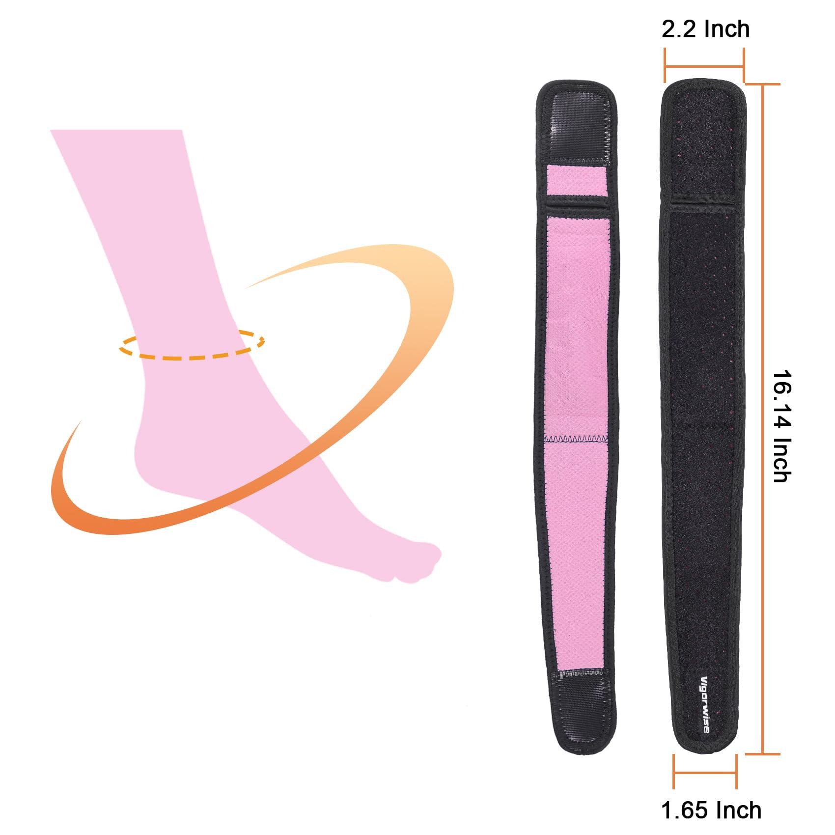Vigorwise Vigorwise Achilles Tendonitis Brace, 1Pcs Adjustable Achilles Ankle Strap for Women, Pink Ankle Brace with Silicone Pad for Achilles Pain, Running, Cycling, Hiking, Sports