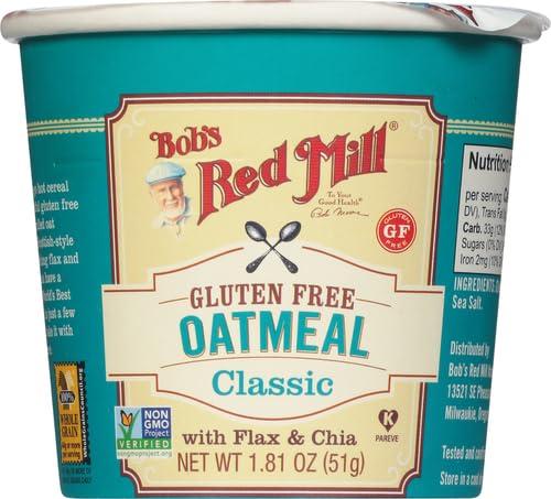Bob's Red Mill Bob\'s Red Mill Classic Oatmeal Cup, 1 Cup (Pack of 1) - Non GMO, Gluten Free, Whole Grain, Vegan, Kosher