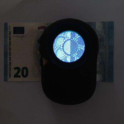 szzcxforensic UV Magnifier with Light of White UVA365nm 10X amplication,Double Lens with Anti UV Coating, UV banknote Detector,Counterfeit Detector, Document Examination